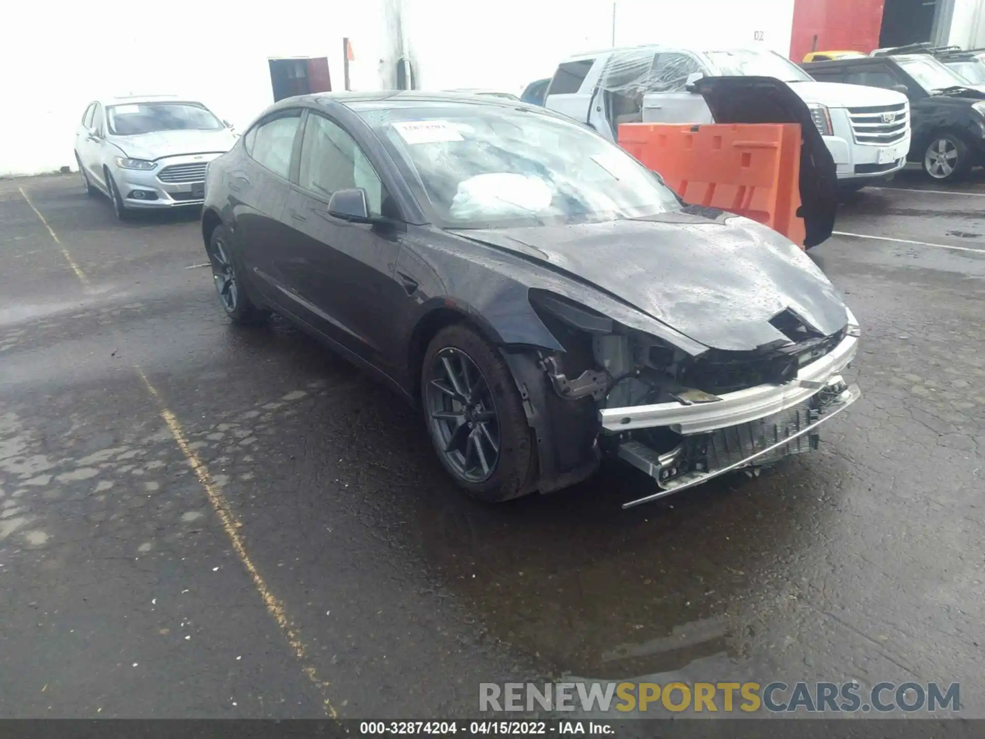 1 Photograph of a damaged car 5YJ3E1EB0MF033067 TESLA MODEL 3 2021