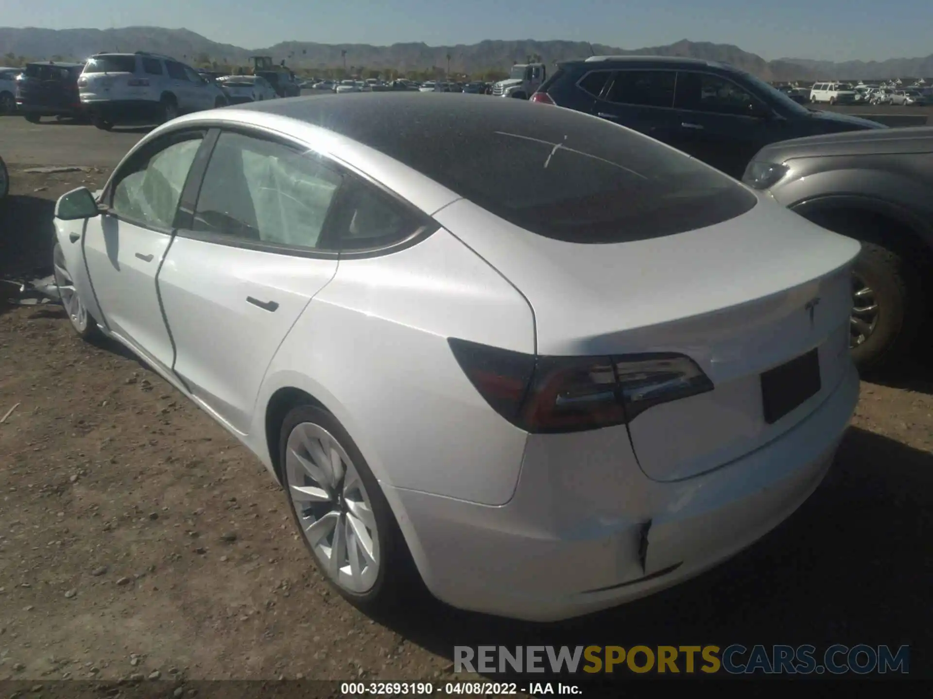 3 Photograph of a damaged car 5YJ3E1EB0MF057191 TESLA MODEL 3 2021