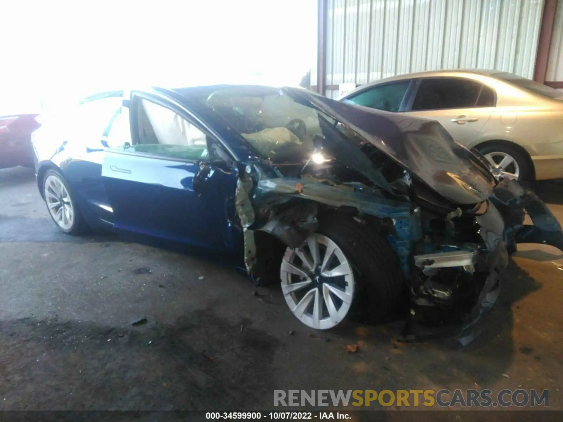 1 Photograph of a damaged car 5YJ3E1EB0MF064853 TESLA MODEL 3 2021