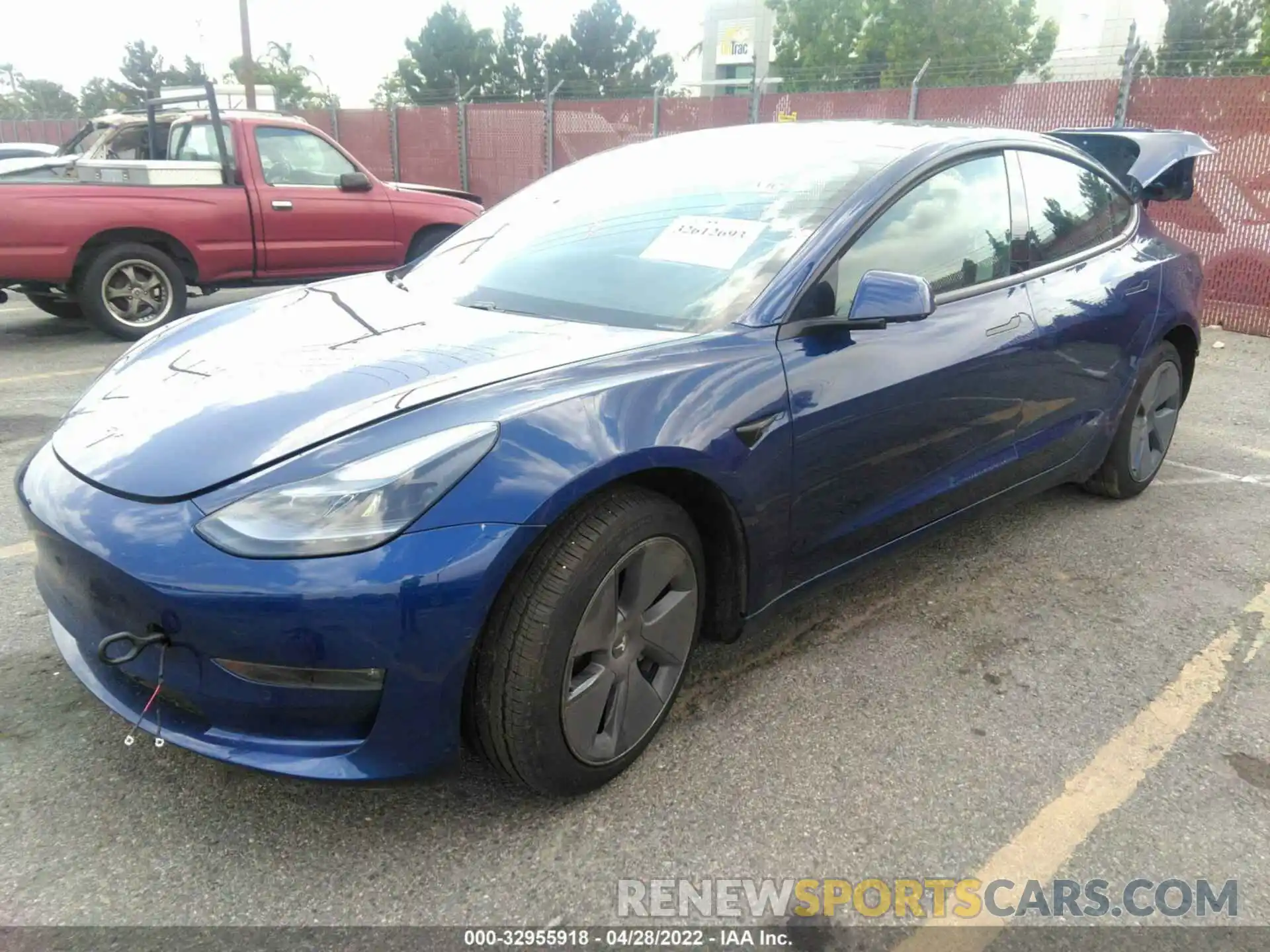 2 Photograph of a damaged car 5YJ3E1EB0MF069826 TESLA MODEL 3 2021