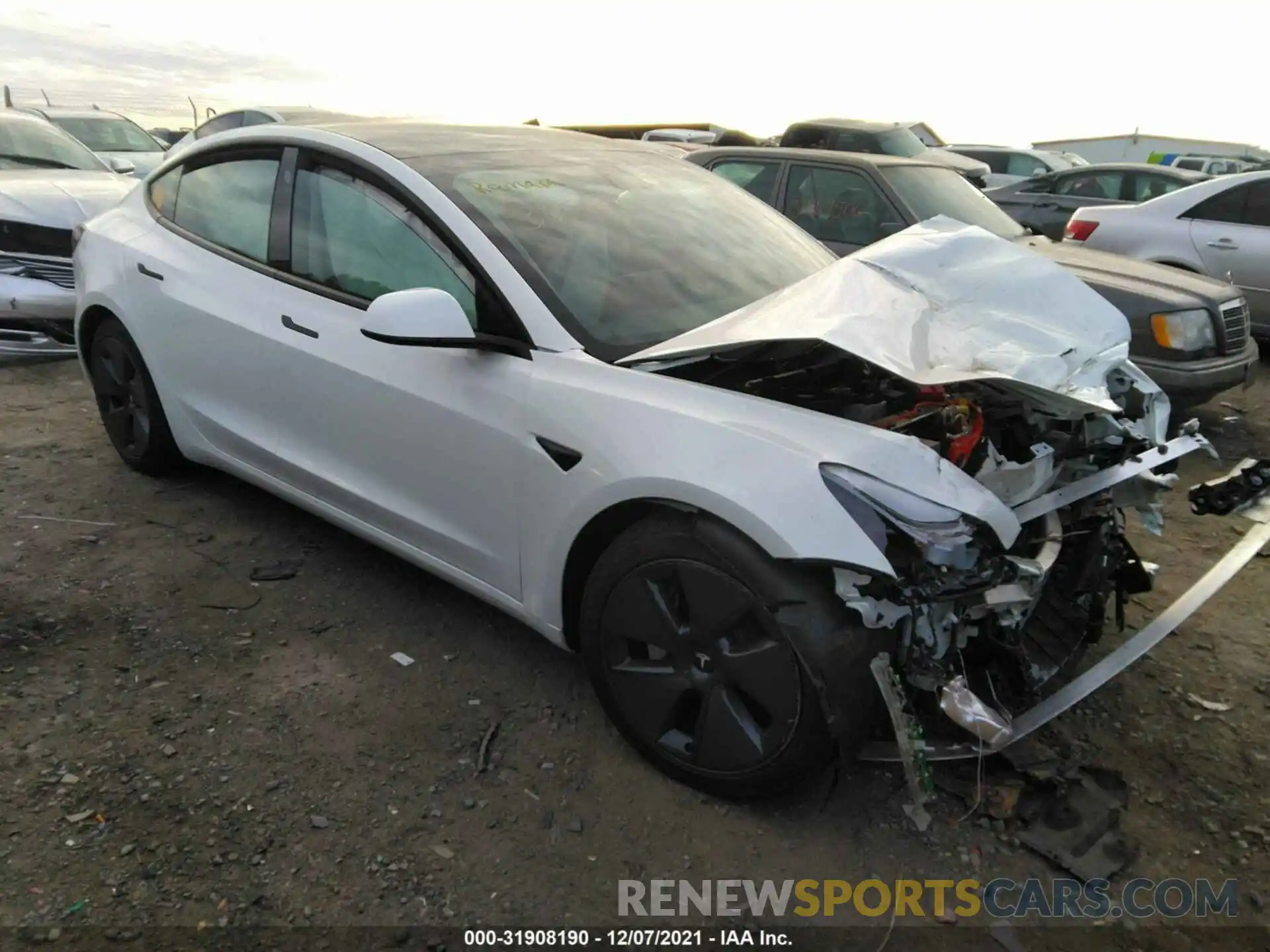 1 Photograph of a damaged car 5YJ3E1EB0MF079269 TESLA MODEL 3 2021