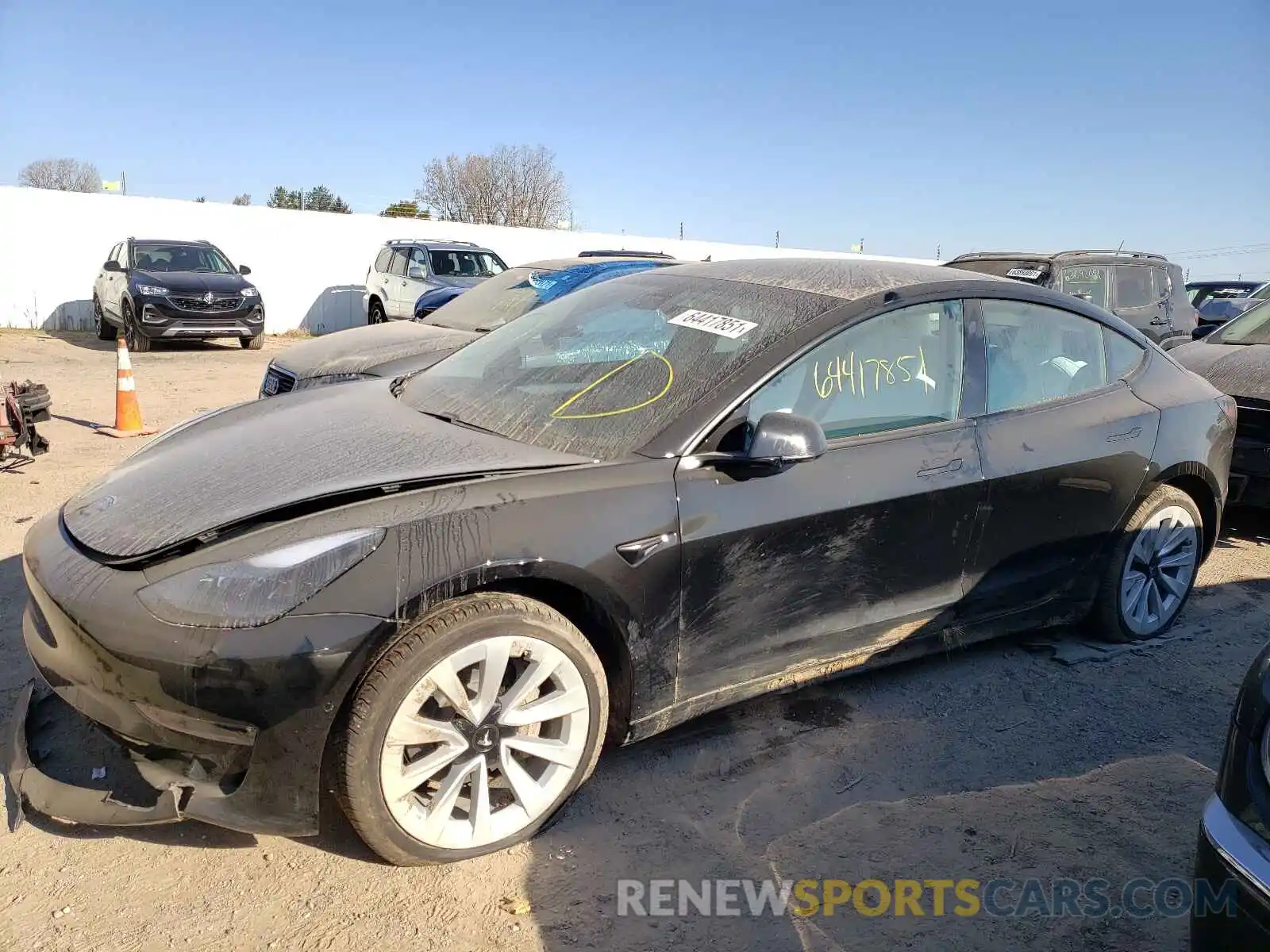 2 Photograph of a damaged car 5YJ3E1EB0MF084665 TESLA MODEL 3 2021