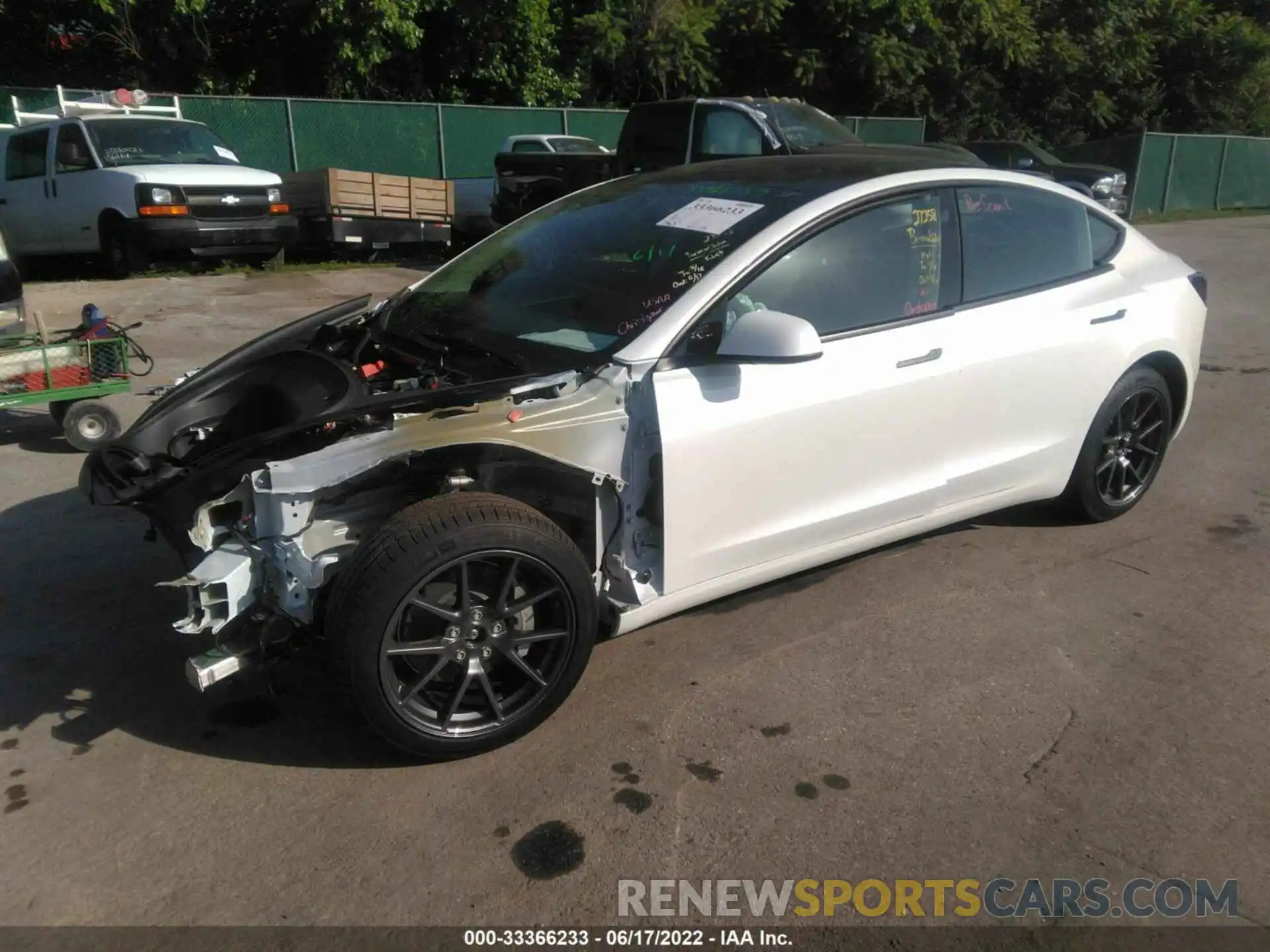 2 Photograph of a damaged car 5YJ3E1EB0MF087405 TESLA MODEL 3 2021