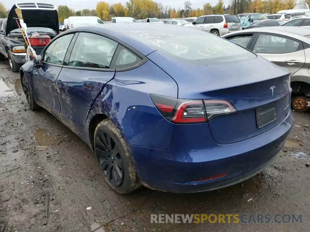 3 Photograph of a damaged car 5YJ3E1EB0MF836834 TESLA MODEL 3 2021