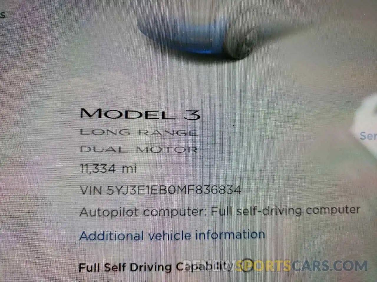 8 Photograph of a damaged car 5YJ3E1EB0MF836834 TESLA MODEL 3 2021