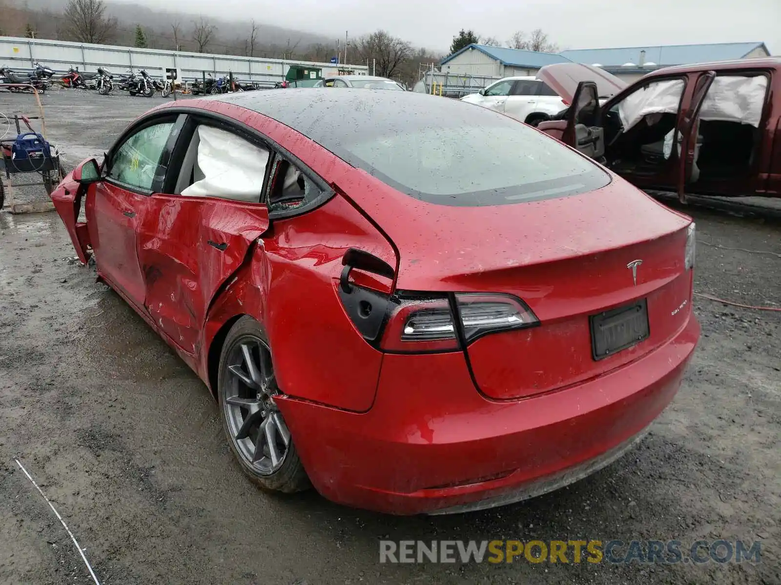 3 Photograph of a damaged car 5YJ3E1EB0MF838132 TESLA MODEL 3 2021