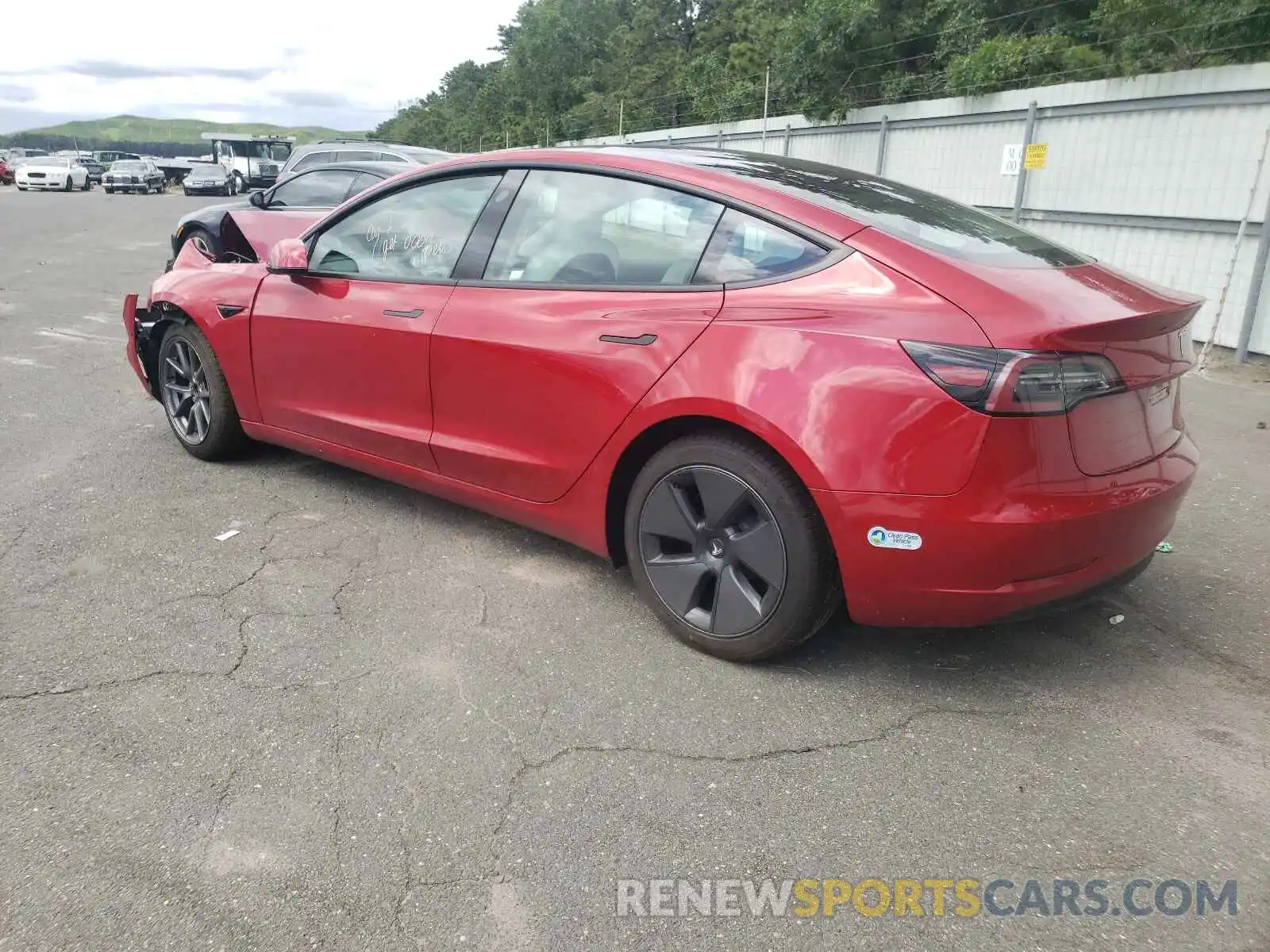 3 Photograph of a damaged car 5YJ3E1EB0MF855870 TESLA MODEL 3 2021