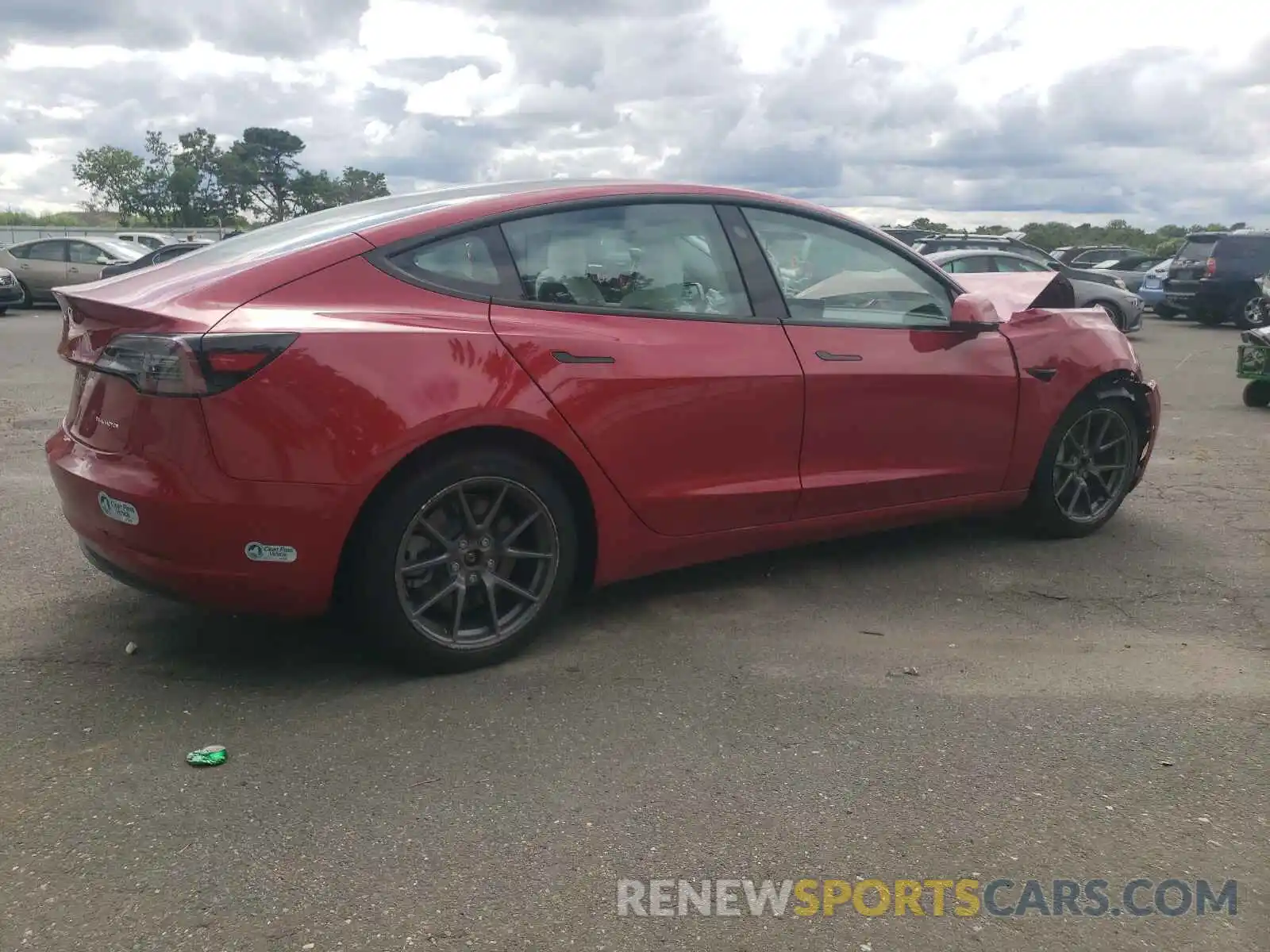 4 Photograph of a damaged car 5YJ3E1EB0MF855870 TESLA MODEL 3 2021