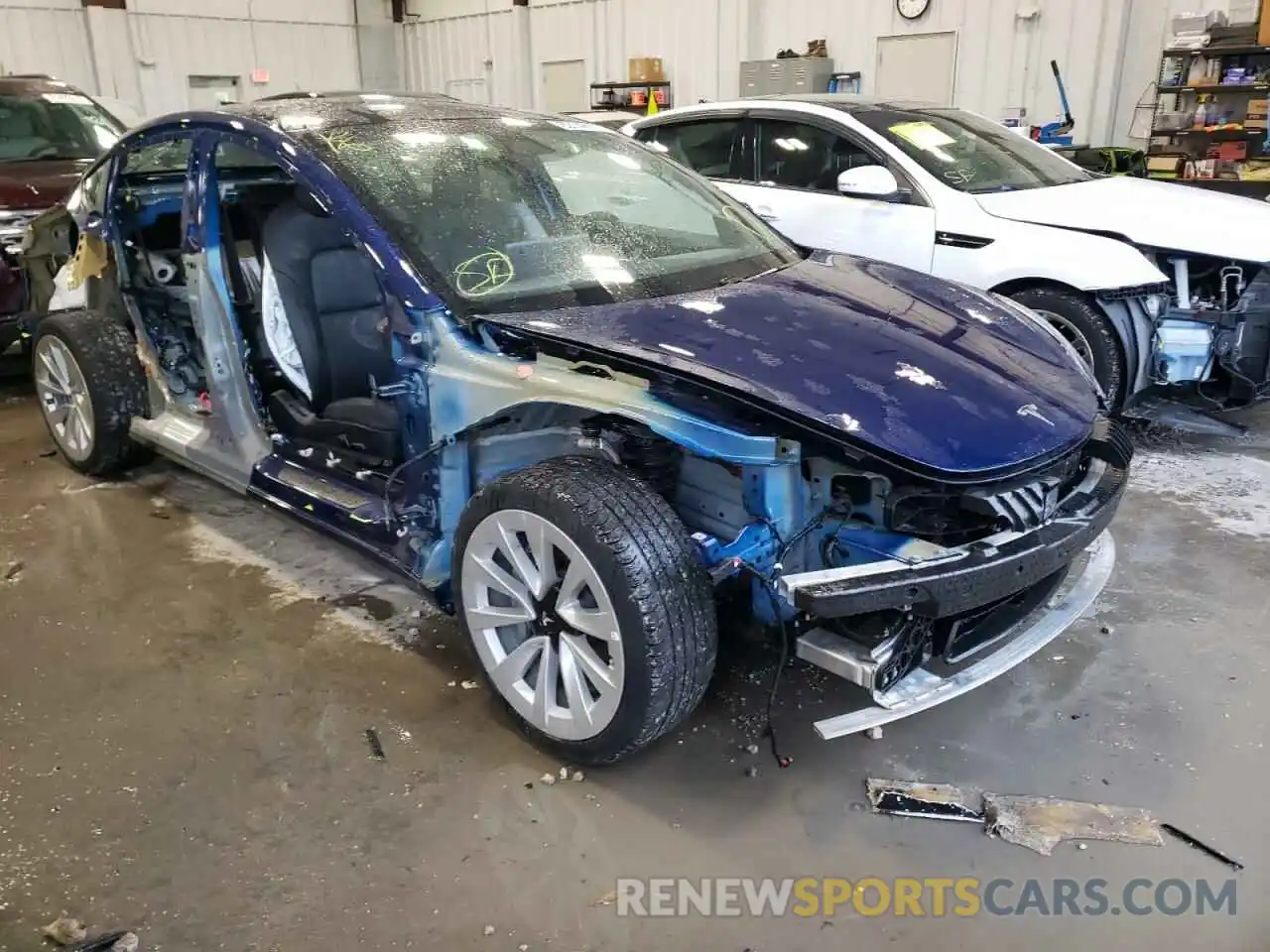 1 Photograph of a damaged car 5YJ3E1EB0MF868568 TESLA MODEL 3 2021