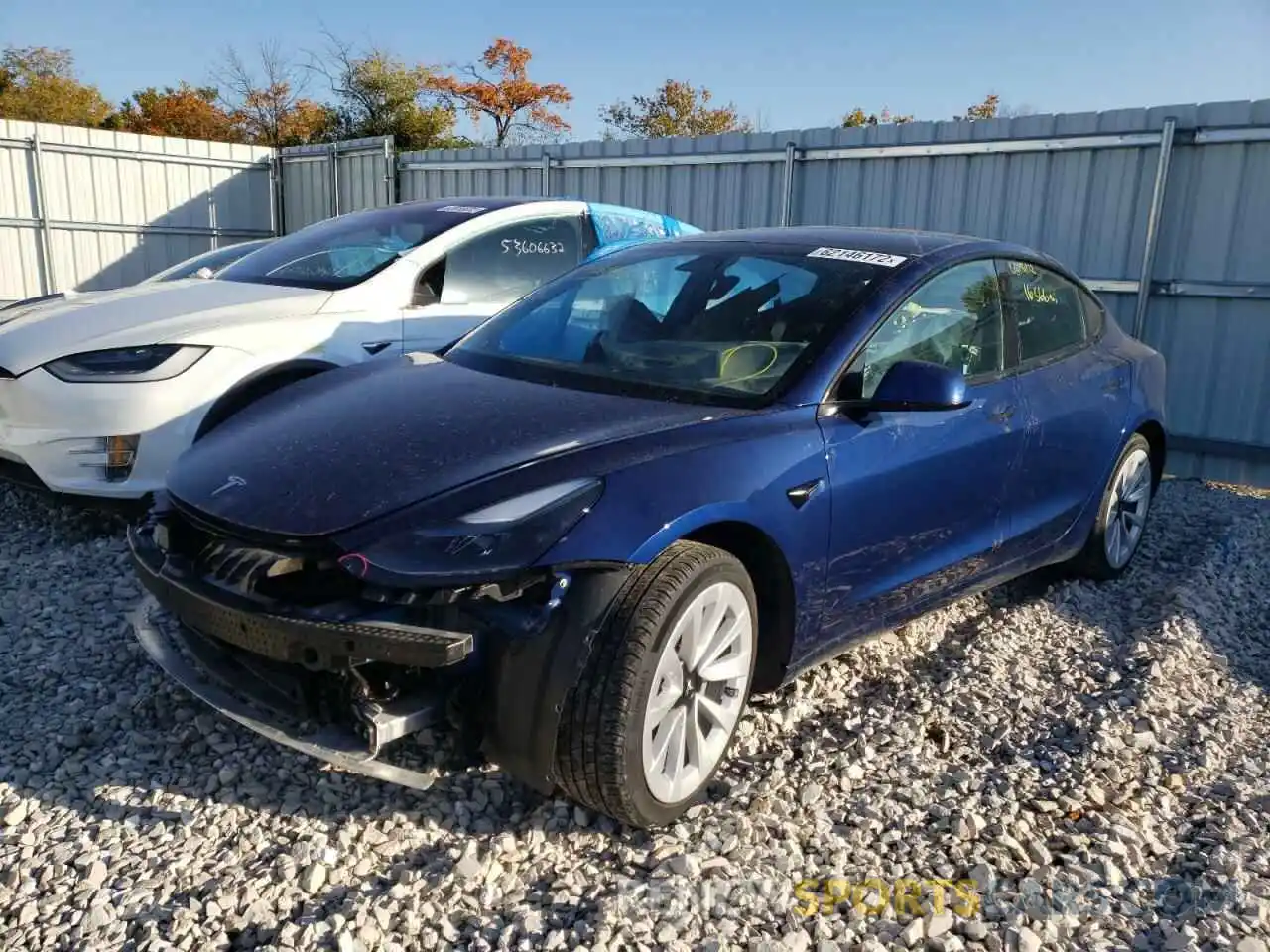 2 Photograph of a damaged car 5YJ3E1EB0MF868568 TESLA MODEL 3 2021