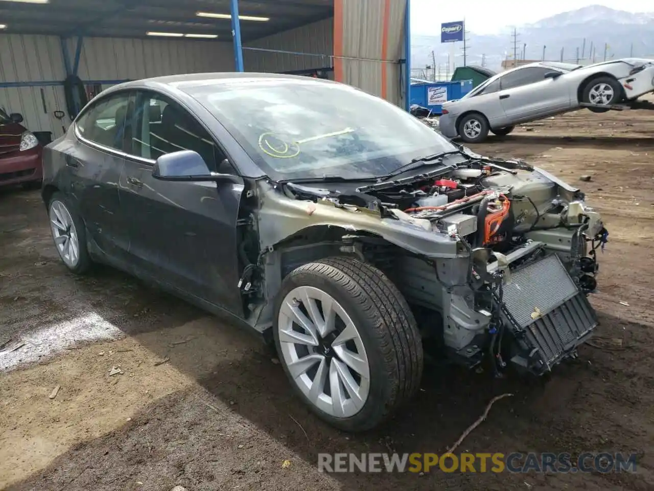 1 Photograph of a damaged car 5YJ3E1EB0MF868683 TESLA MODEL 3 2021