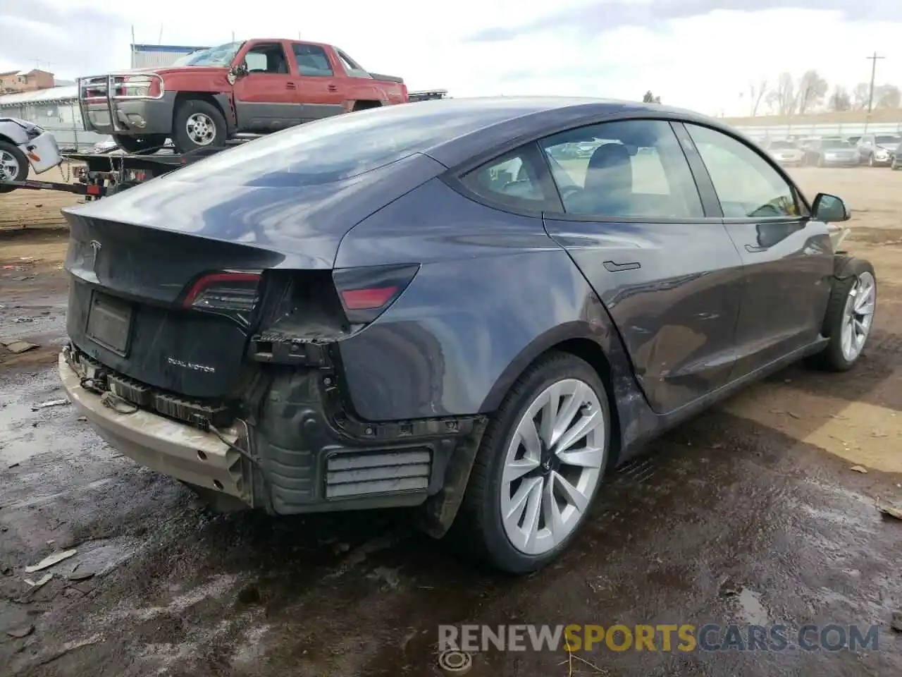 4 Photograph of a damaged car 5YJ3E1EB0MF868683 TESLA MODEL 3 2021