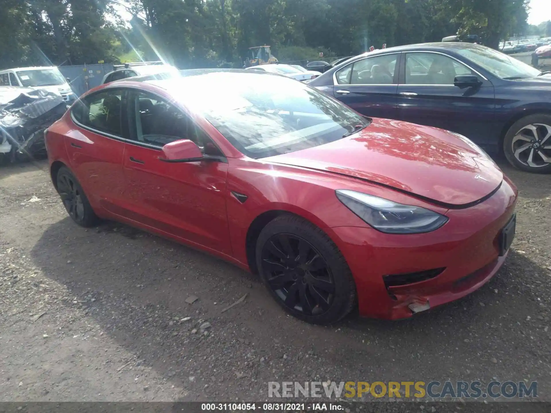 1 Фотография поврежденного автомобиля 5YJ3E1EB0MF869283 TESLA MODEL 3 2021