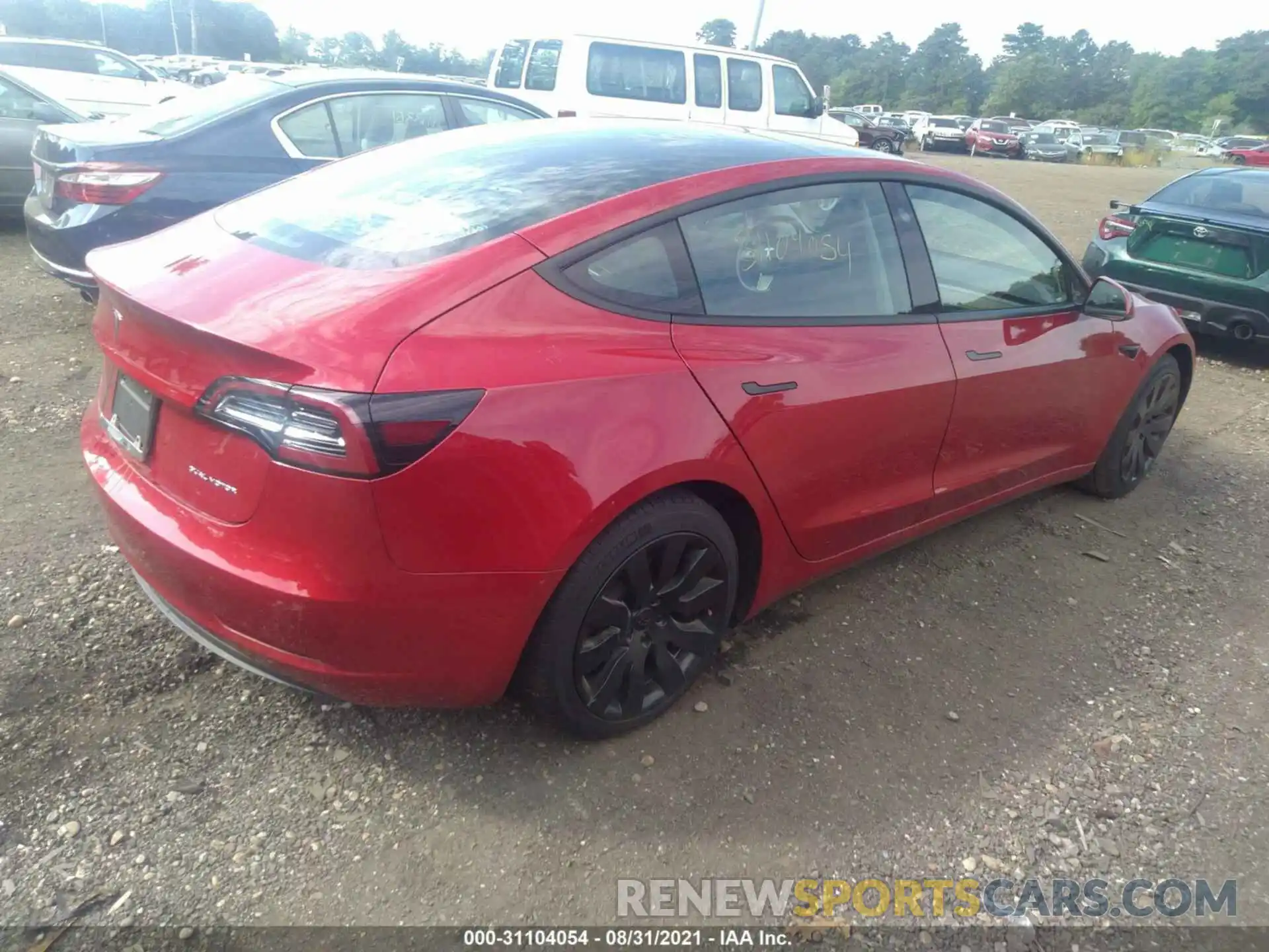 4 Фотография поврежденного автомобиля 5YJ3E1EB0MF869283 TESLA MODEL 3 2021