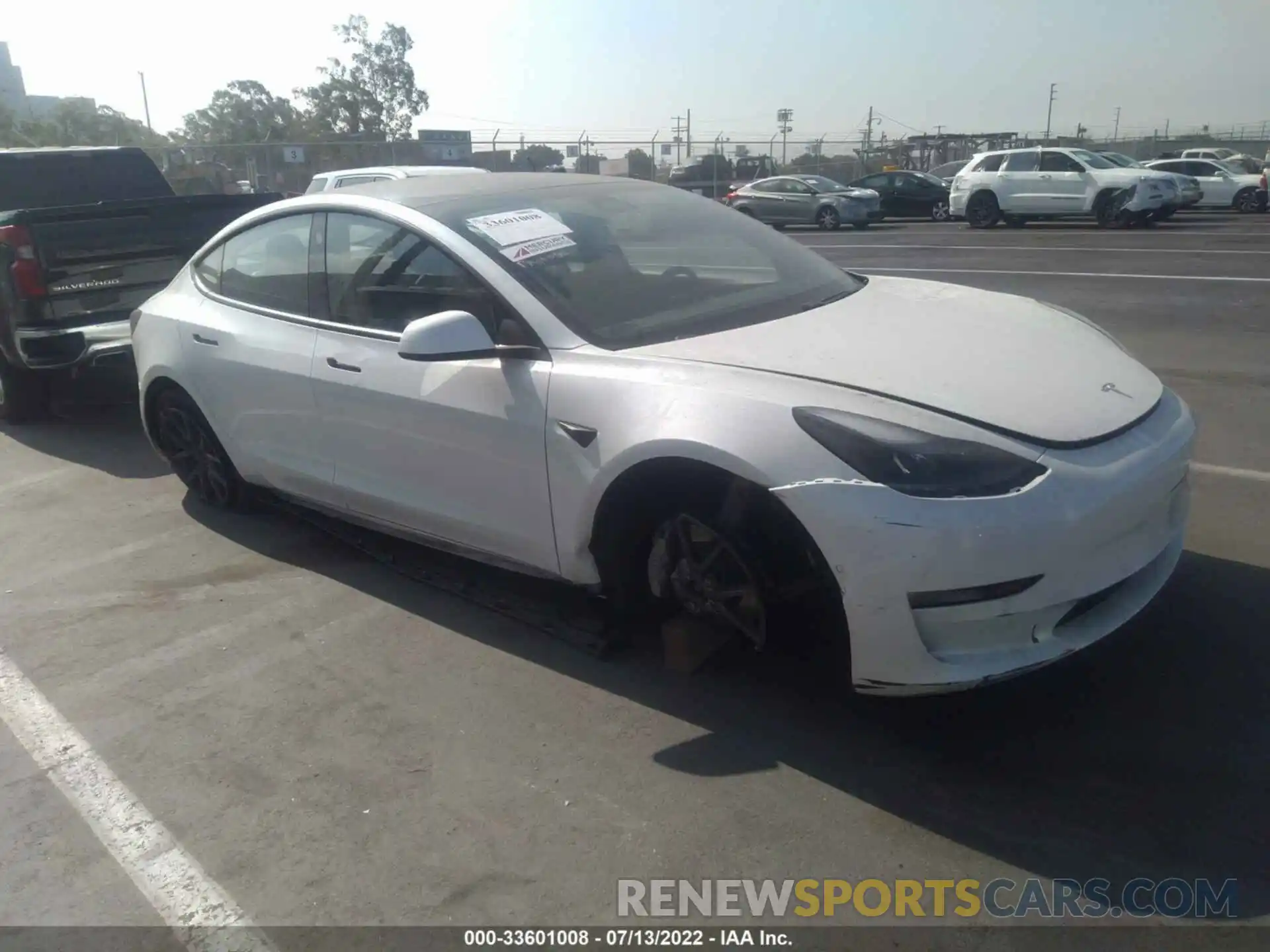 1 Фотография поврежденного автомобиля 5YJ3E1EB0MF876556 TESLA MODEL 3 2021