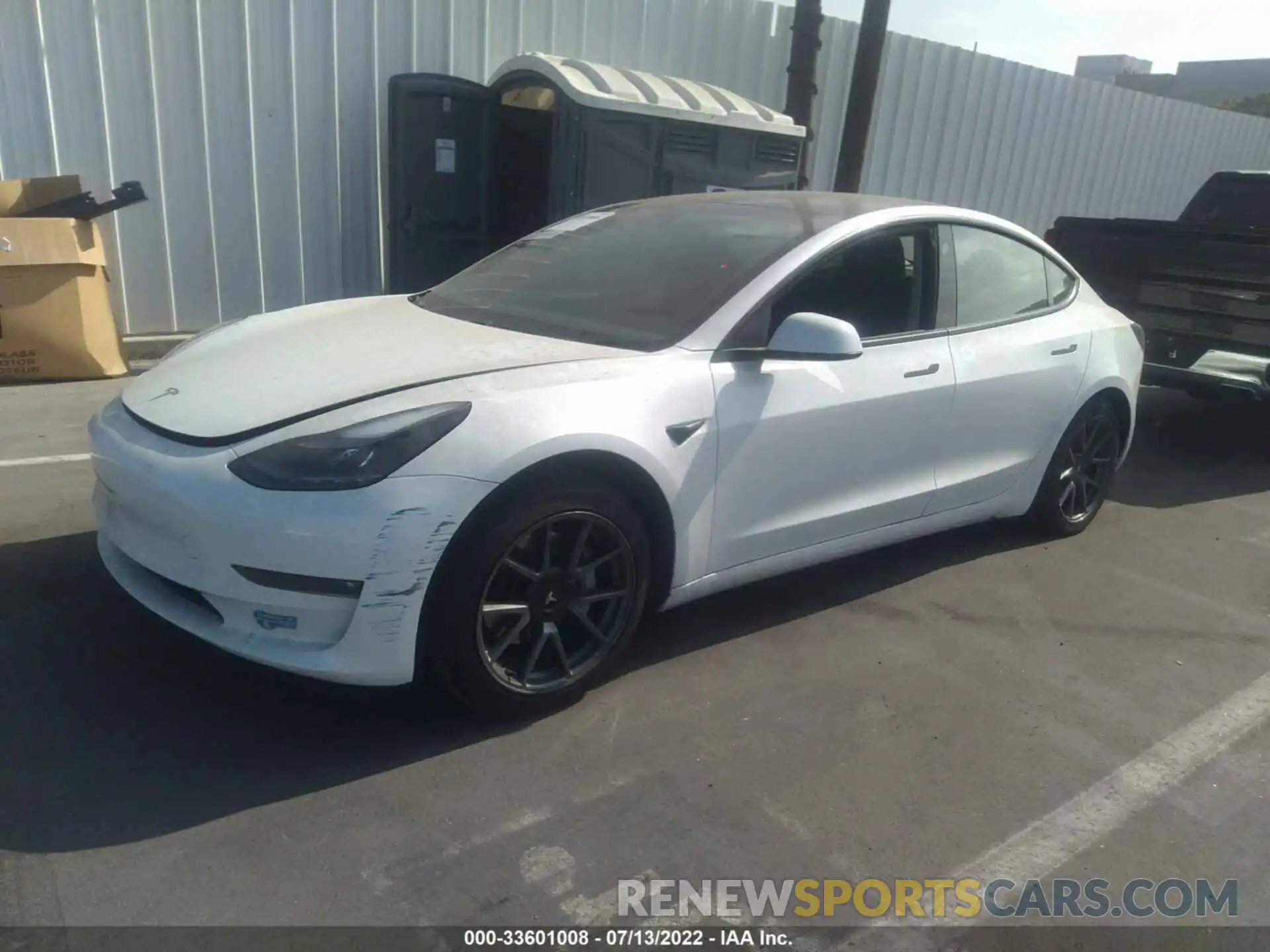 2 Photograph of a damaged car 5YJ3E1EB0MF876556 TESLA MODEL 3 2021