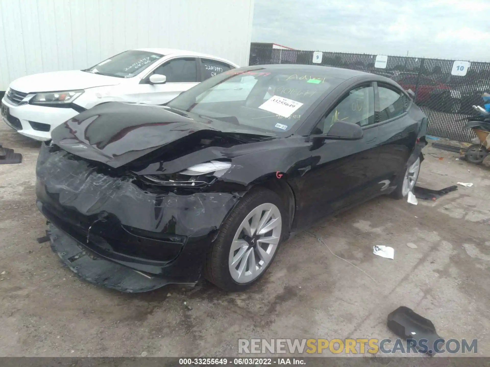 2 Photograph of a damaged car 5YJ3E1EB0MF901844 TESLA MODEL 3 2021