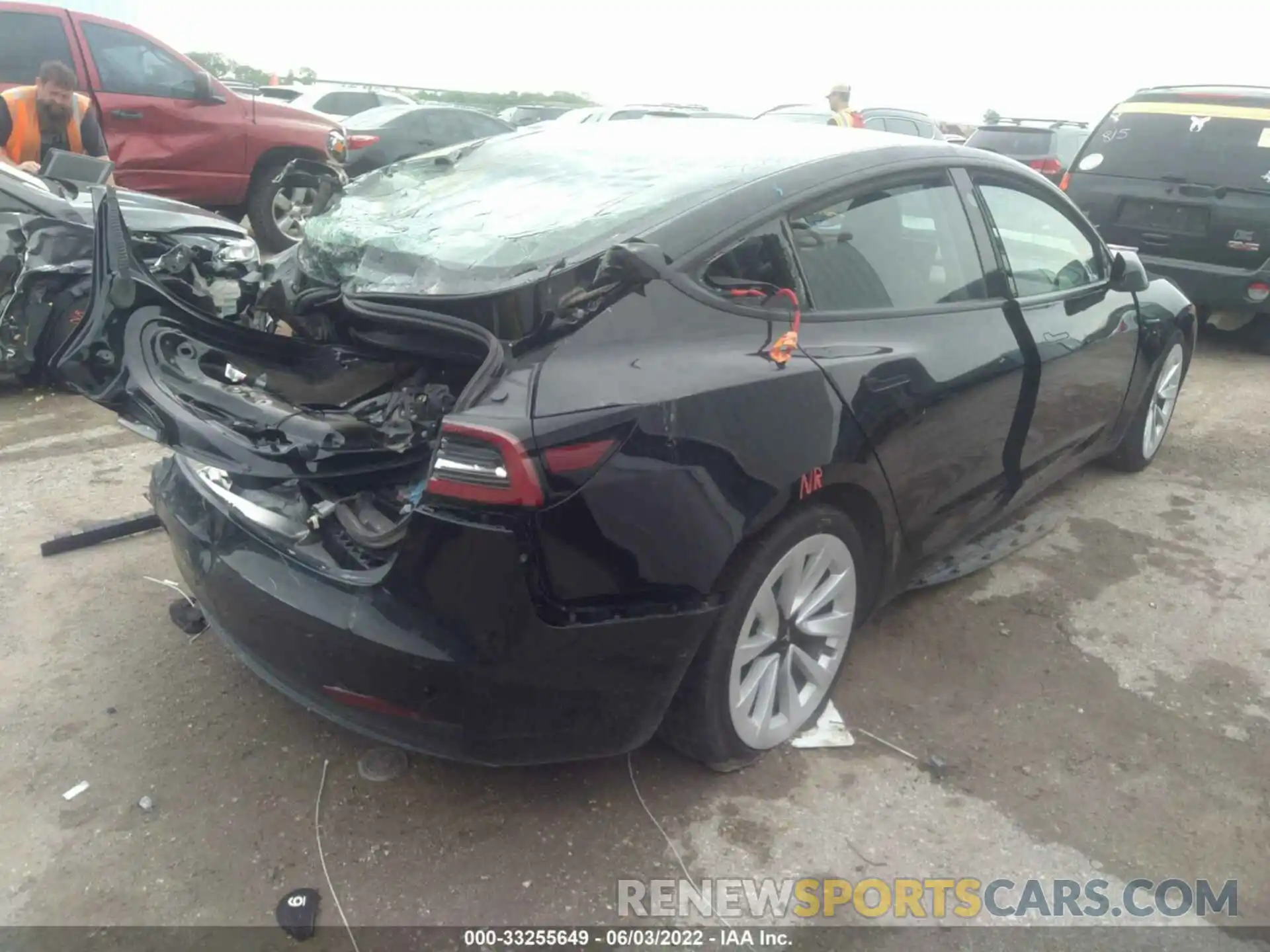 4 Фотография поврежденного автомобиля 5YJ3E1EB0MF901844 TESLA MODEL 3 2021