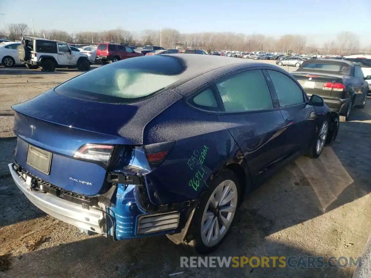 4 Photograph of a damaged car 5YJ3E1EB0MF903268 TESLA MODEL 3 2021