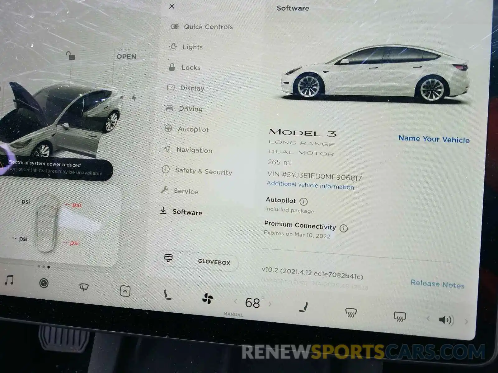 8 Photograph of a damaged car 5YJ3E1EB0MF906817 TESLA MODEL 3 2021