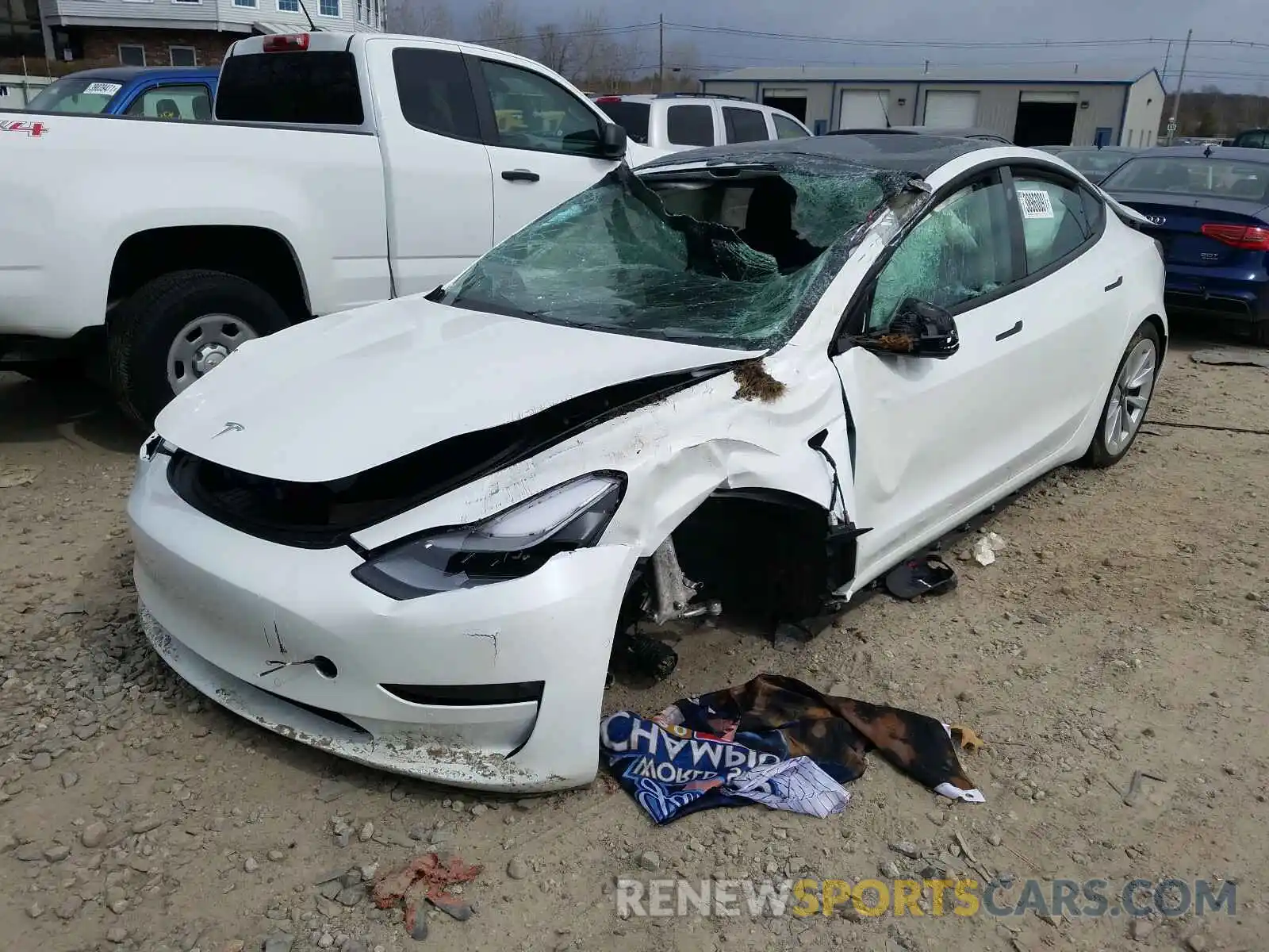 9 Photograph of a damaged car 5YJ3E1EB0MF906817 TESLA MODEL 3 2021