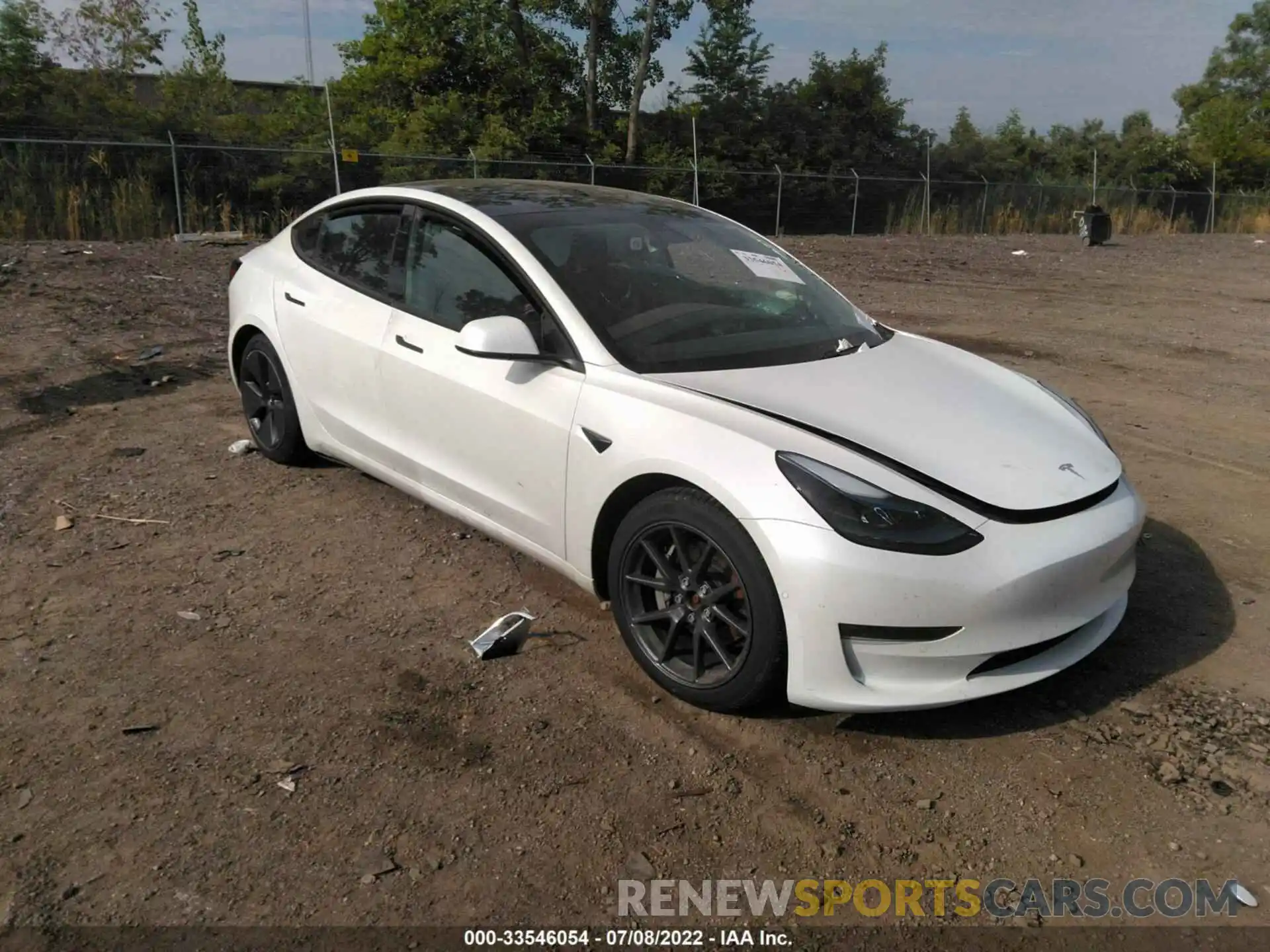 1 Фотография поврежденного автомобиля 5YJ3E1EB0MF928218 TESLA MODEL 3 2021