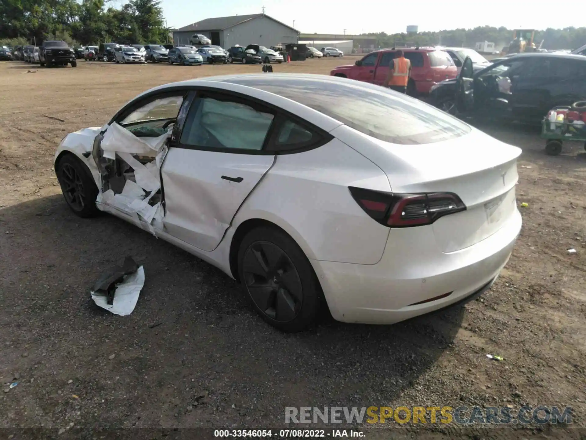 3 Photograph of a damaged car 5YJ3E1EB0MF928218 TESLA MODEL 3 2021