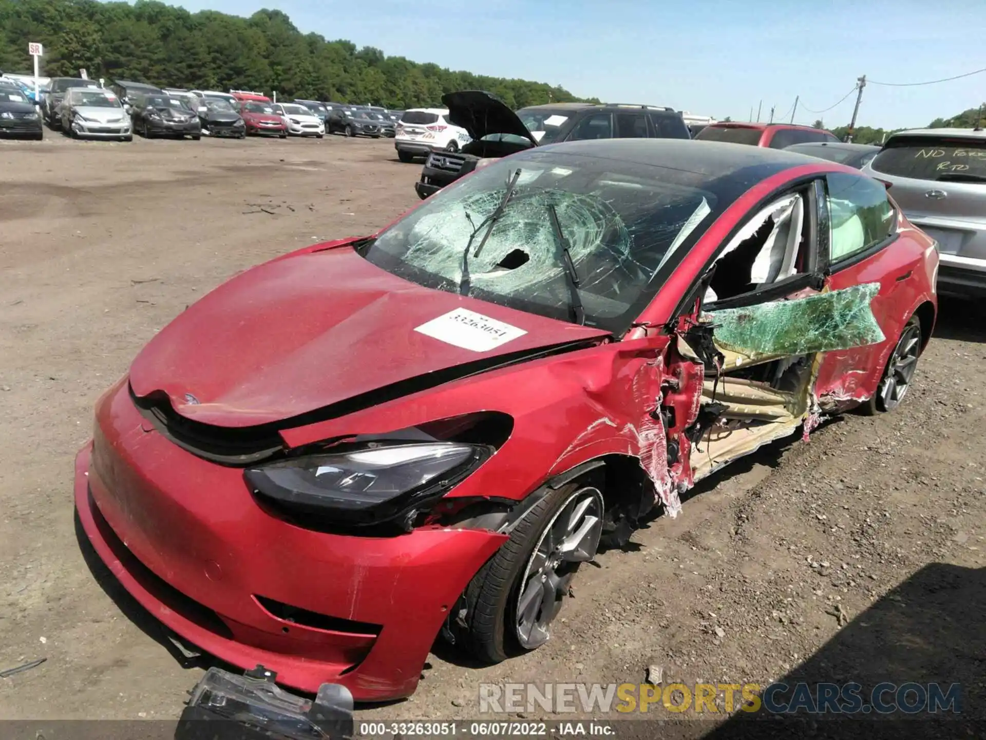 2 Photograph of a damaged car 5YJ3E1EB0MF941700 TESLA MODEL 3 2021