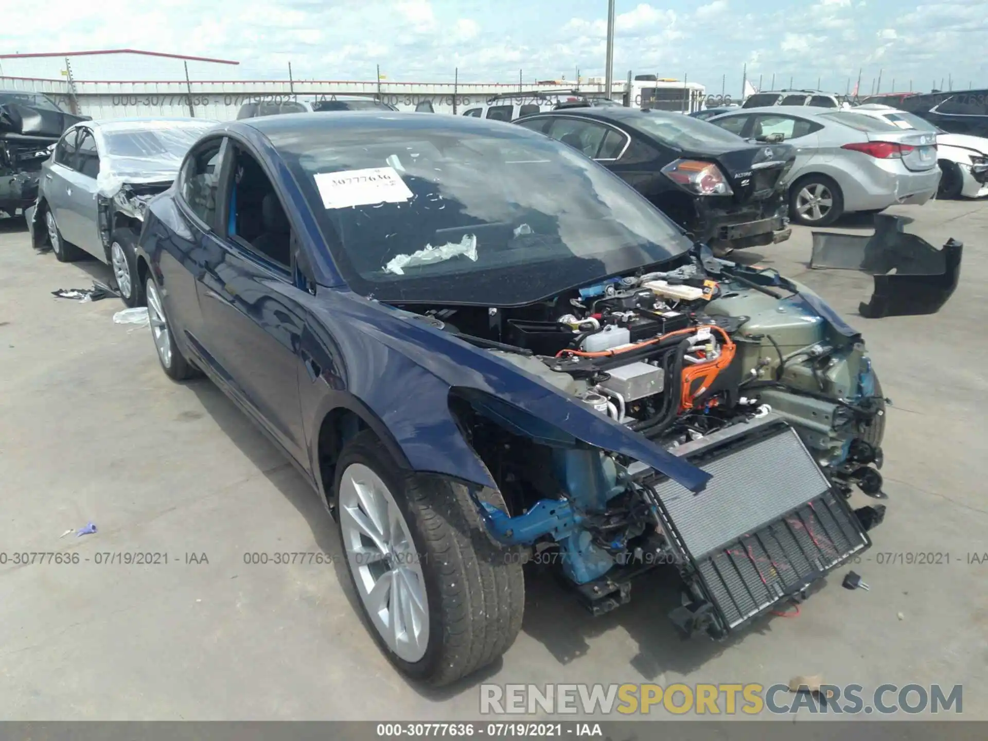 1 Photograph of a damaged car 5YJ3E1EB0MF960568 TESLA MODEL 3 2021