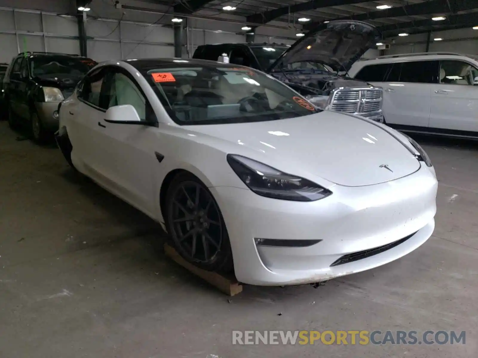 1 Photograph of a damaged car 5YJ3E1EB0MF984191 TESLA MODEL 3 2021