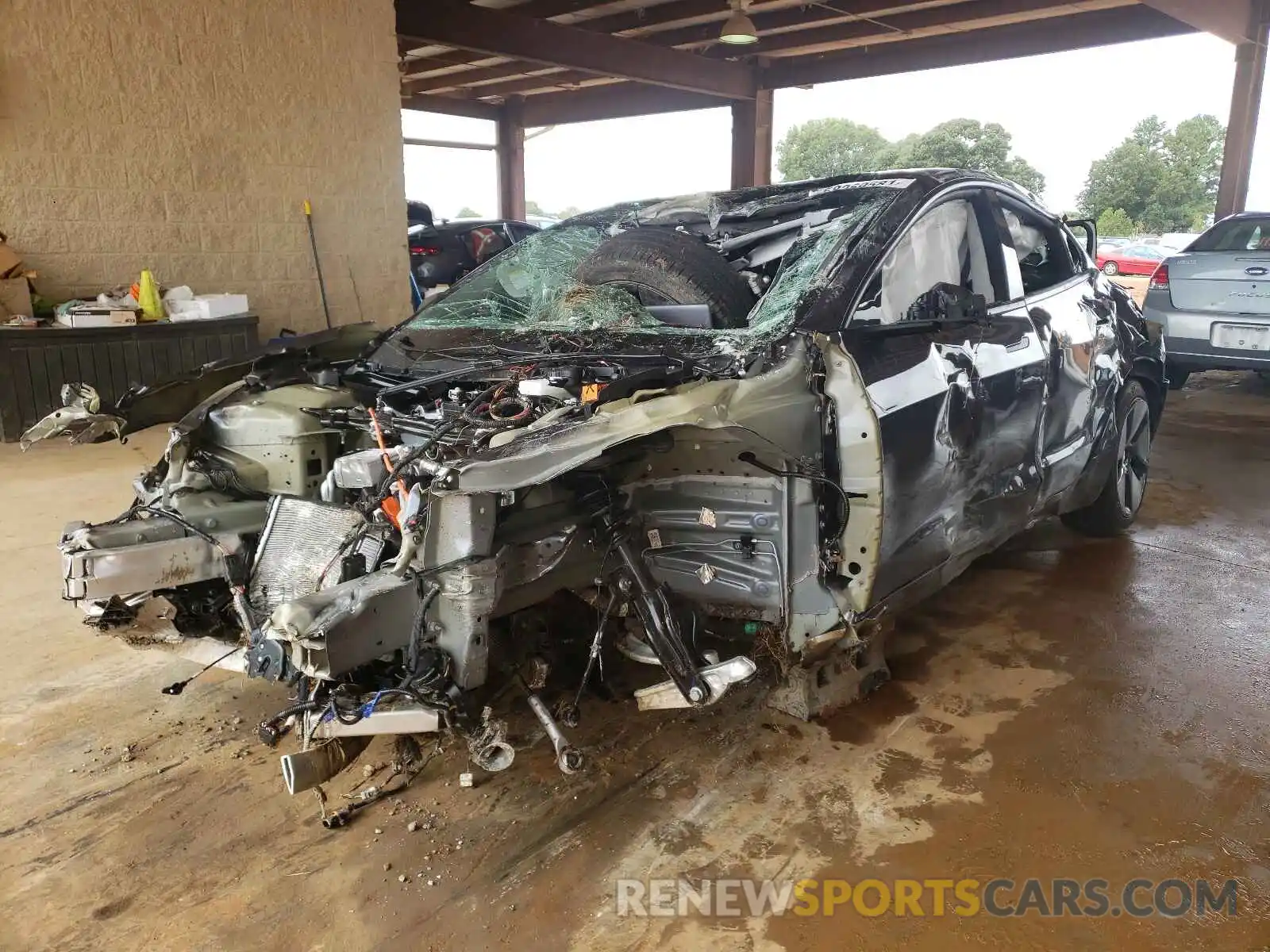 2 Photograph of a damaged car 5YJ3E1EB0MF992226 TESLA MODEL 3 2021