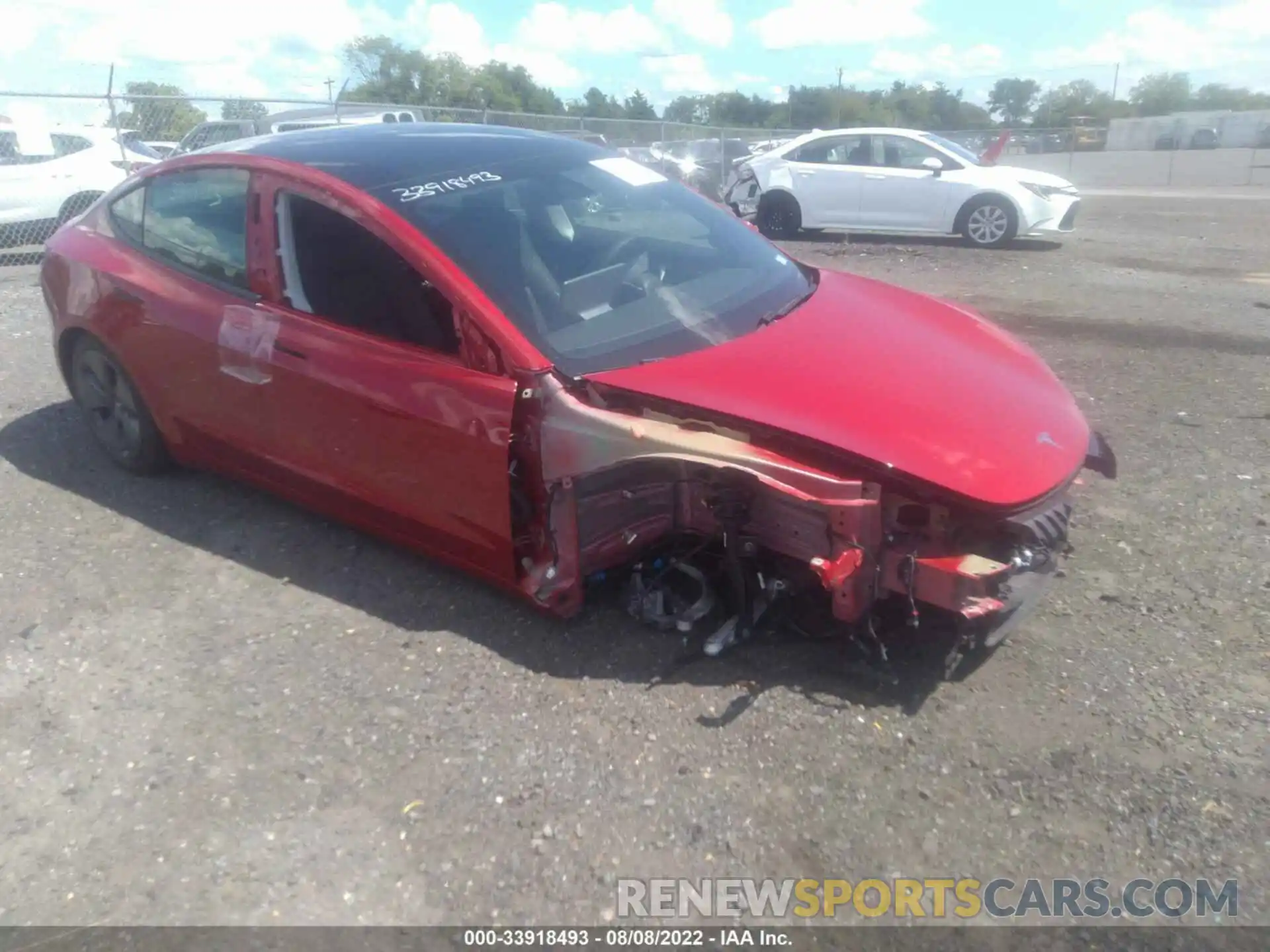 1 Photograph of a damaged car 5YJ3E1EB0MF992260 TESLA MODEL 3 2021