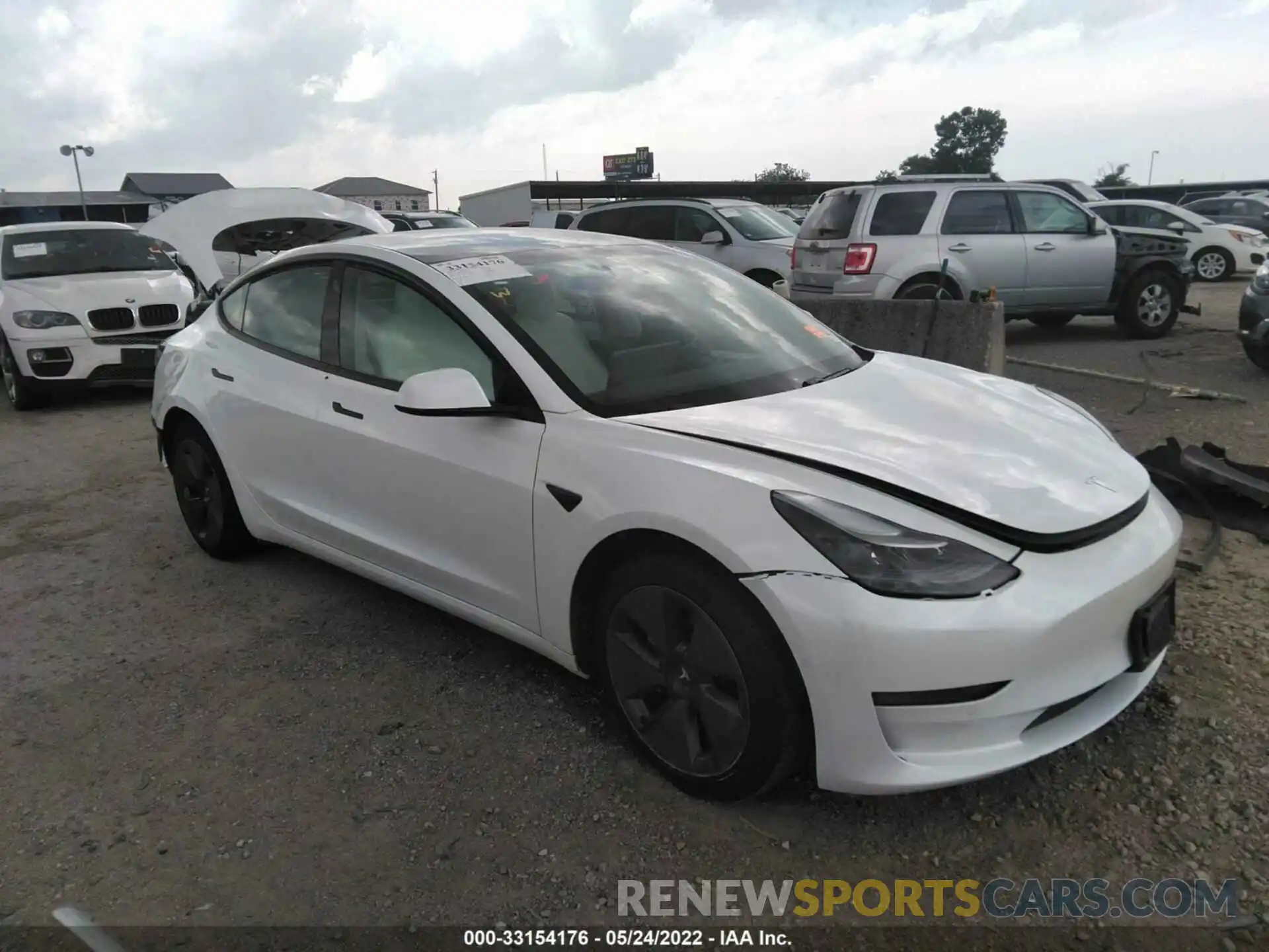 1 Photograph of a damaged car 5YJ3E1EB1MF013328 TESLA MODEL 3 2021