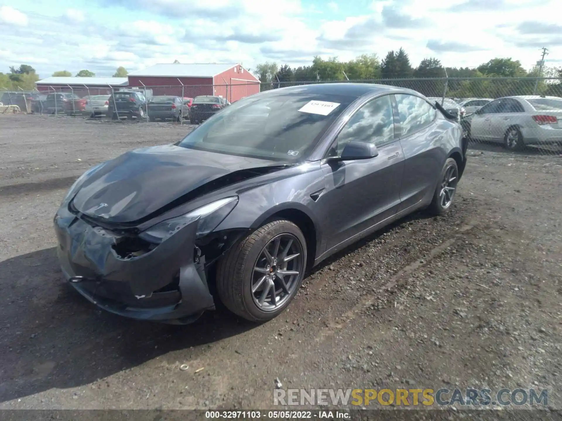 2 Photograph of a damaged car 5YJ3E1EB1MF035684 TESLA MODEL 3 2021