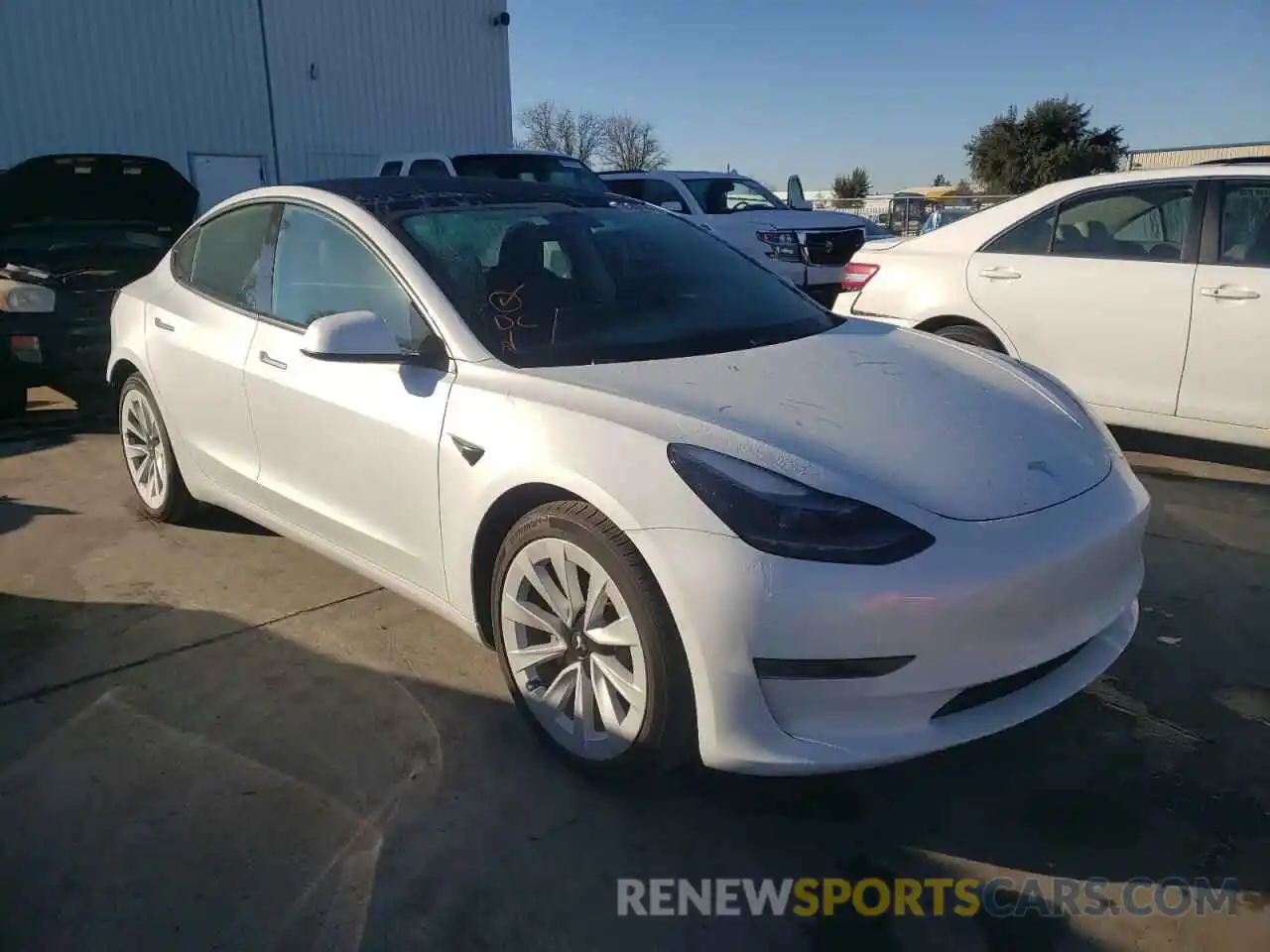 1 Фотография поврежденного автомобиля 5YJ3E1EB1MF056096 TESLA MODEL 3 2021