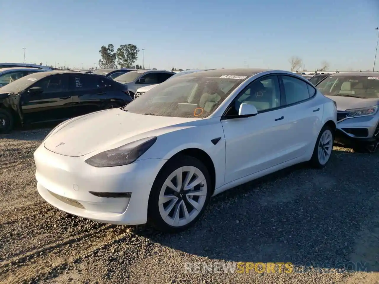 2 Фотография поврежденного автомобиля 5YJ3E1EB1MF056096 TESLA MODEL 3 2021