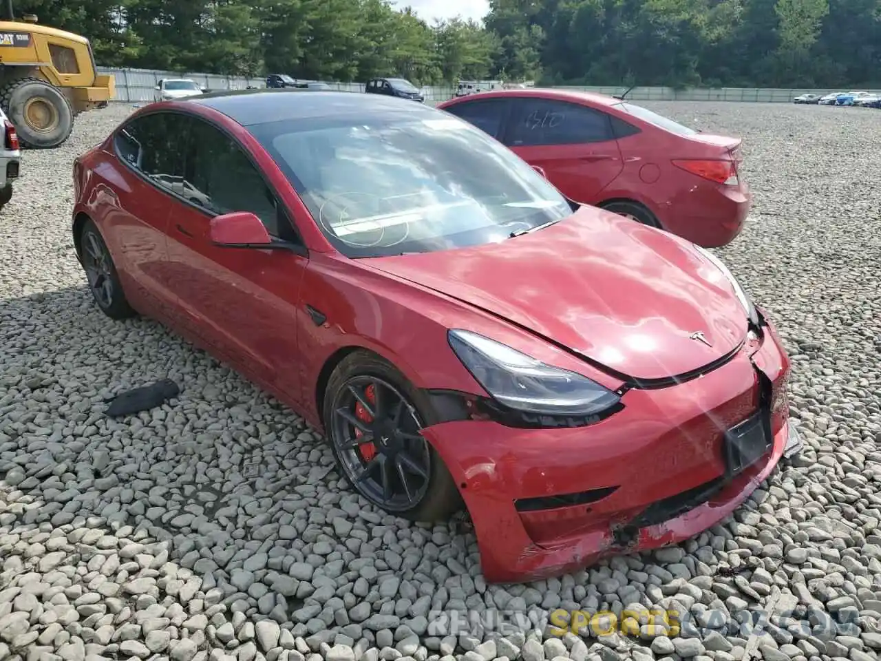 1 Photograph of a damaged car 5YJ3E1EB1MF056387 TESLA MODEL 3 2021