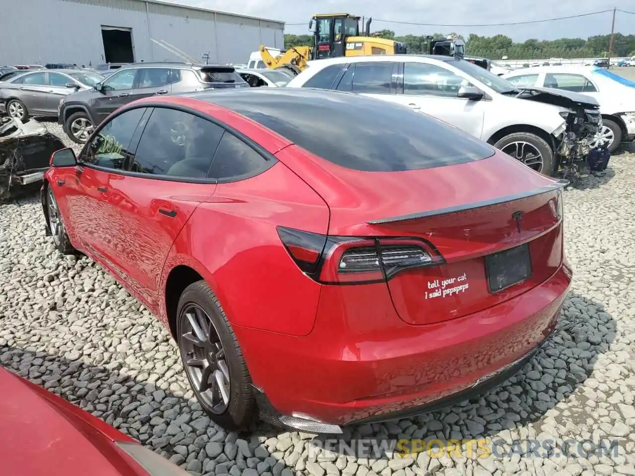 3 Photograph of a damaged car 5YJ3E1EB1MF056387 TESLA MODEL 3 2021