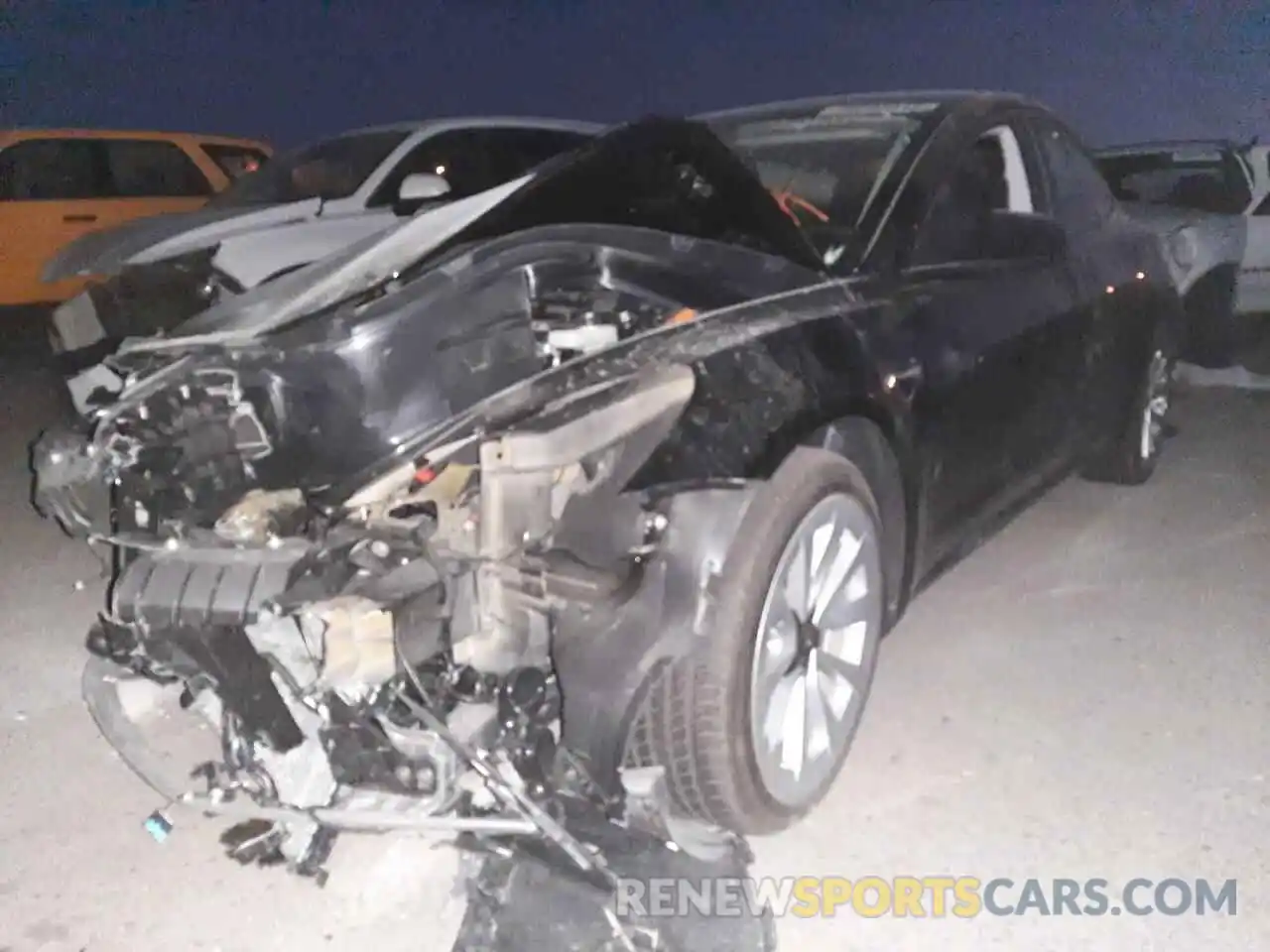 2 Photograph of a damaged car 5YJ3E1EB1MF071178 TESLA MODEL 3 2021