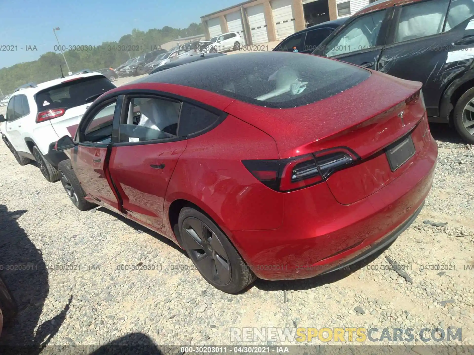 3 Photograph of a damaged car 5YJ3E1EB1MF852847 TESLA MODEL 3 2021