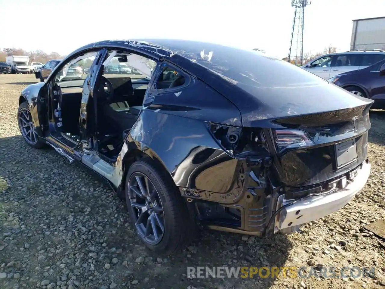 3 Photograph of a damaged car 5YJ3E1EB1MF858745 TESLA MODEL 3 2021