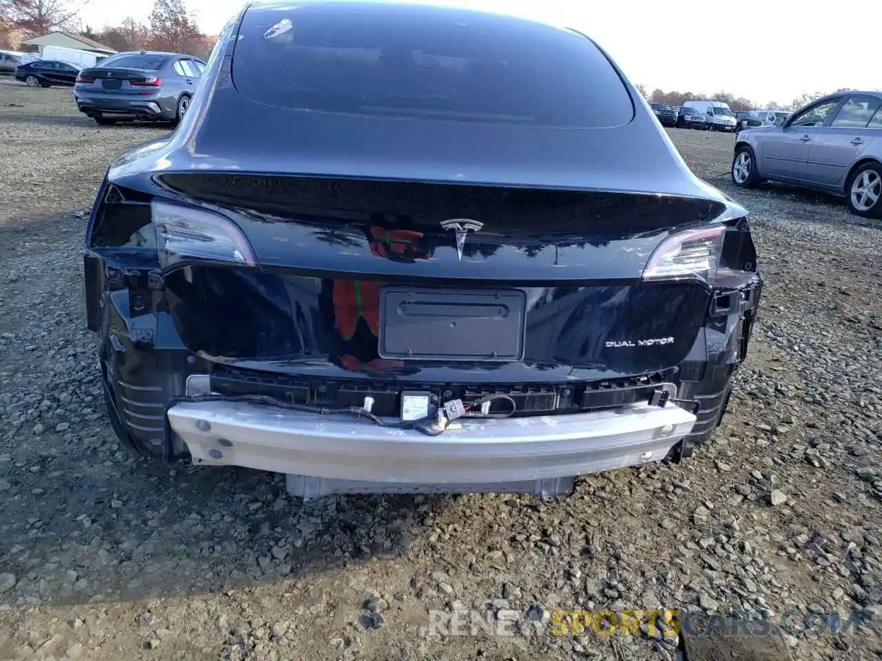 9 Photograph of a damaged car 5YJ3E1EB1MF858745 TESLA MODEL 3 2021