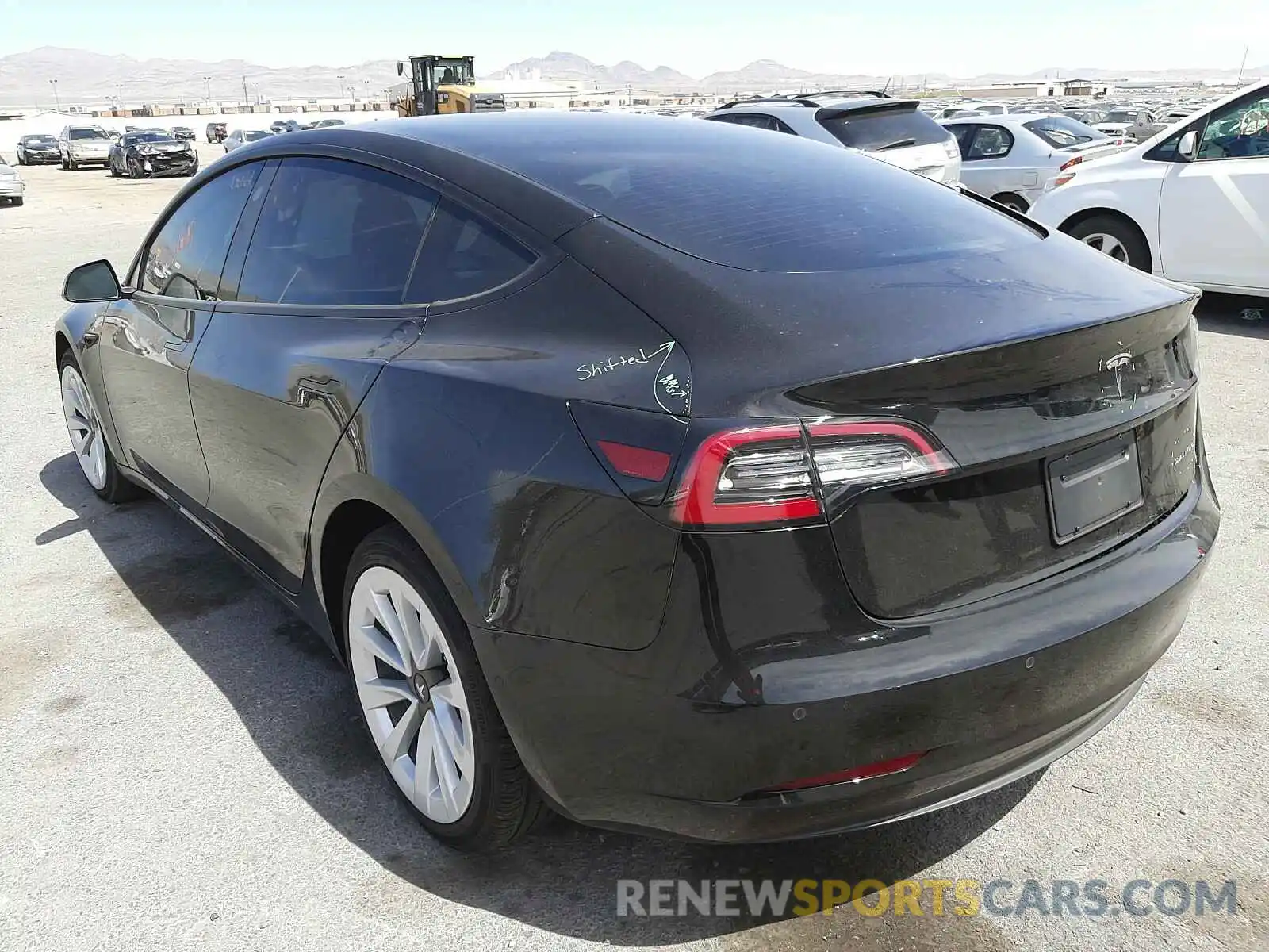 3 Photograph of a damaged car 5YJ3E1EB1MF866831 TESLA MODEL 3 2021