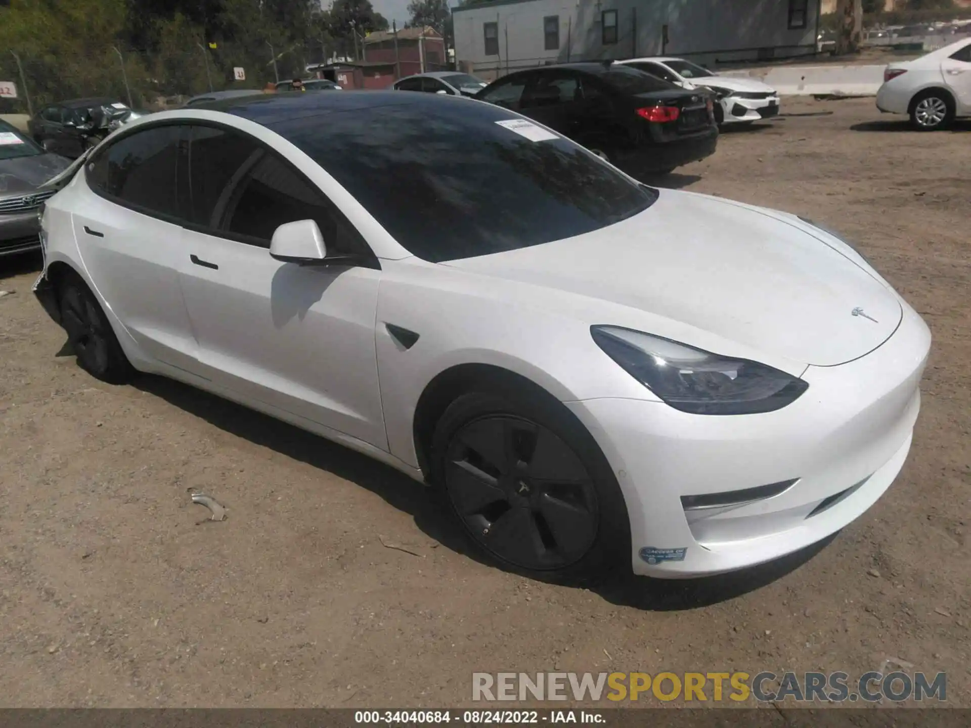 1 Photograph of a damaged car 5YJ3E1EB1MF872614 TESLA MODEL 3 2021