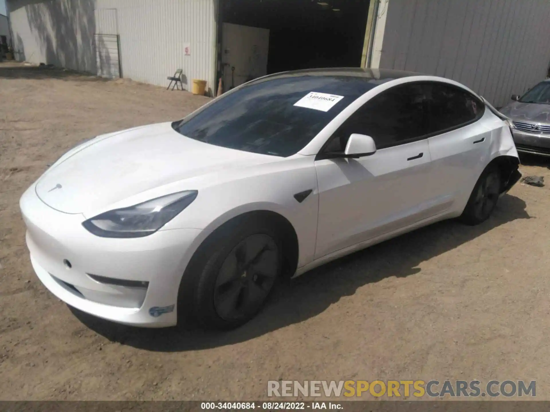 2 Photograph of a damaged car 5YJ3E1EB1MF872614 TESLA MODEL 3 2021