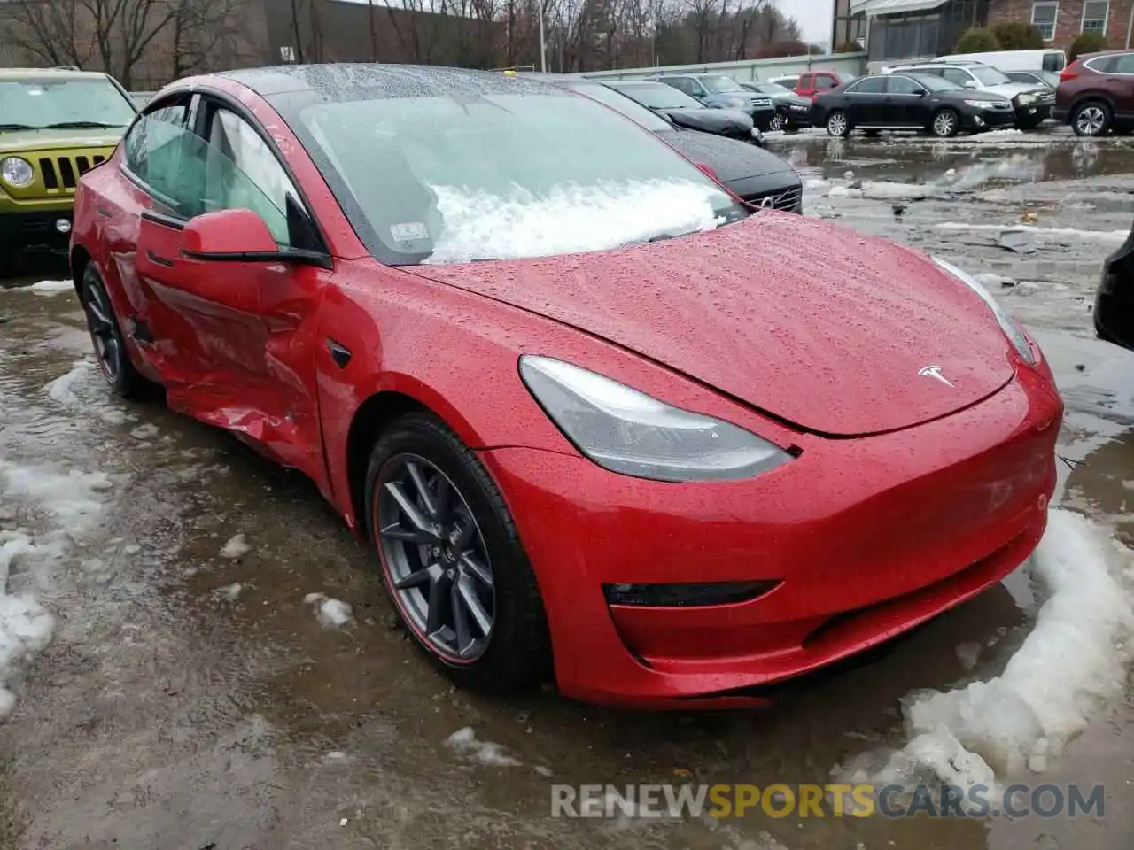 10 Photograph of a damaged car 5YJ3E1EB1MF901805 TESLA MODEL 3 2021