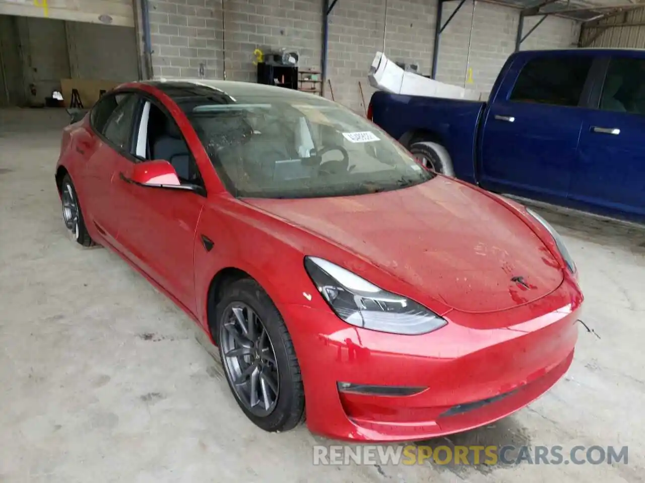 1 Фотография поврежденного автомобиля 5YJ3E1EB1MF906552 TESLA MODEL 3 2021