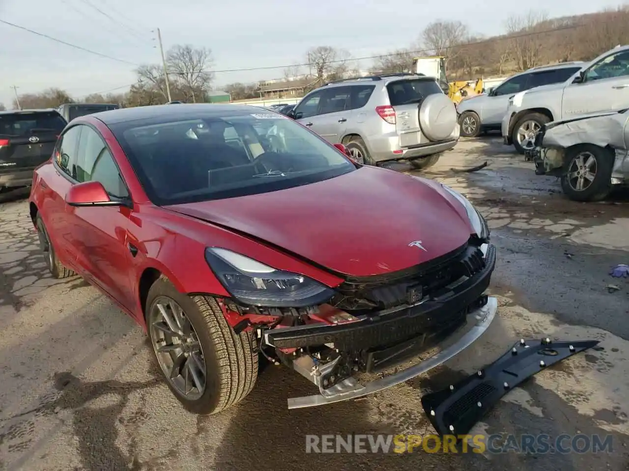 9 Photograph of a damaged car 5YJ3E1EB1MF924419 TESLA MODEL 3 2021