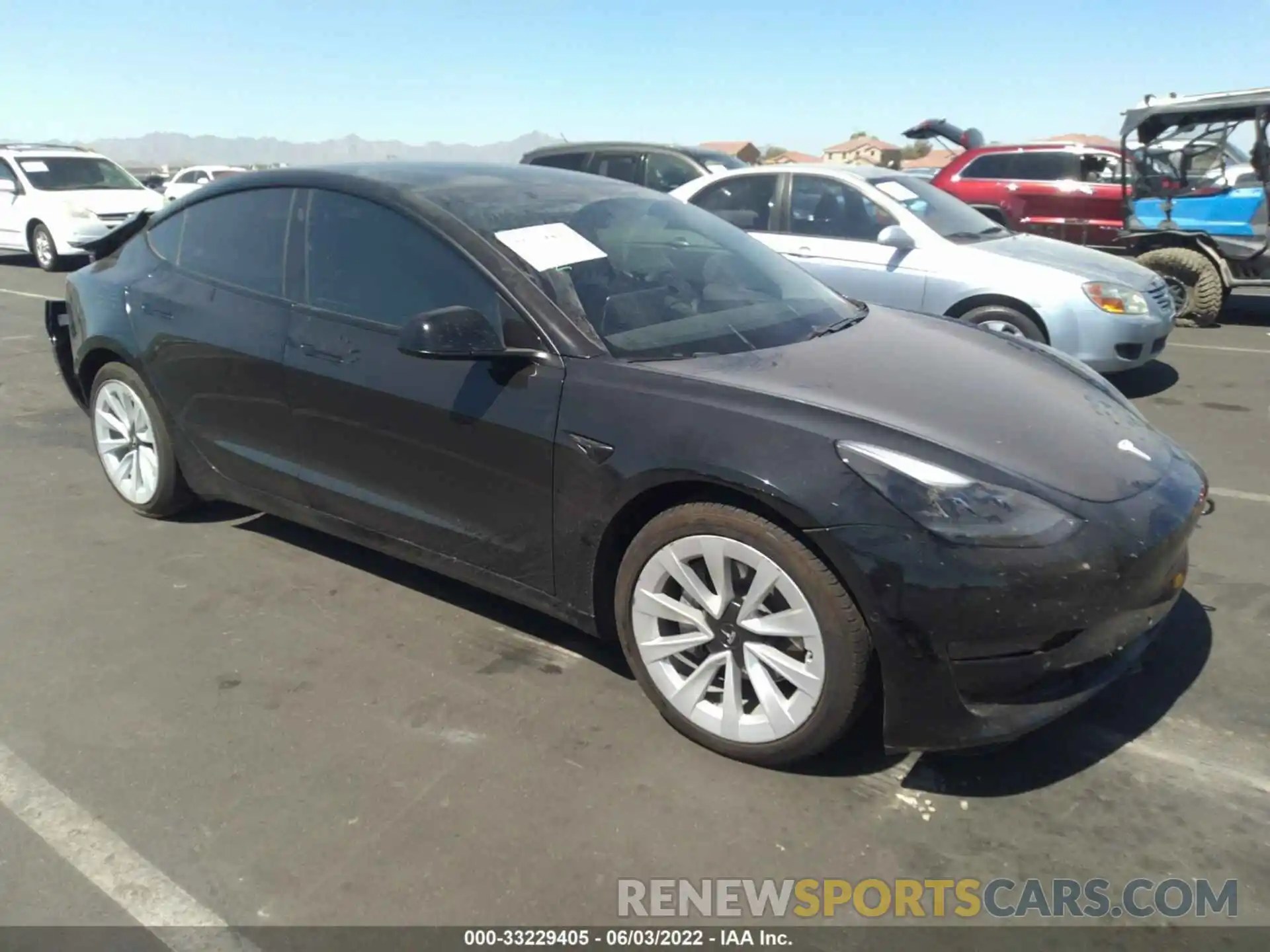 1 Photograph of a damaged car 5YJ3E1EB1MF925313 TESLA MODEL 3 2021