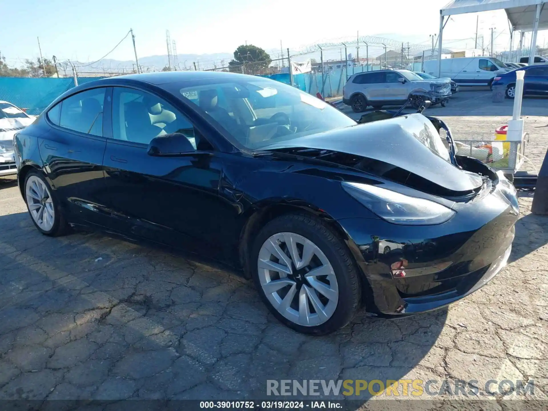 1 Photograph of a damaged car 5YJ3E1EB1MF936599 TESLA MODEL 3 2021